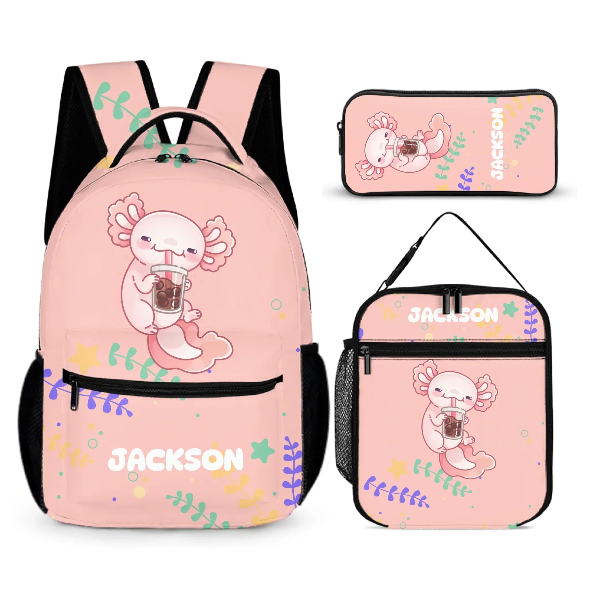 Name Customized Cute Salamander Backpack - School Season Kids Gift - Joliny
