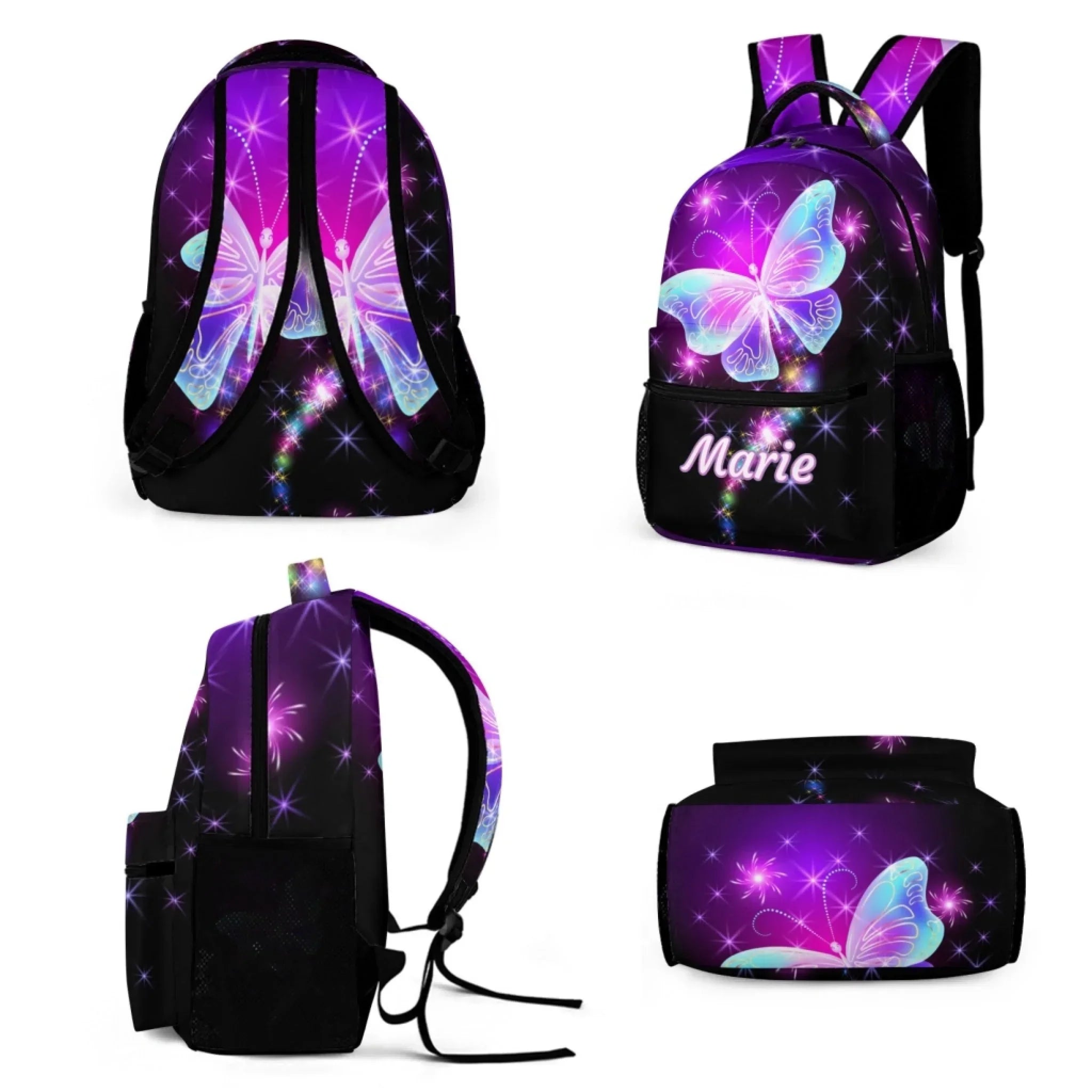 Dazzling Butterfly Name Customized Backpack - School Season Gift for Kids - Joliny