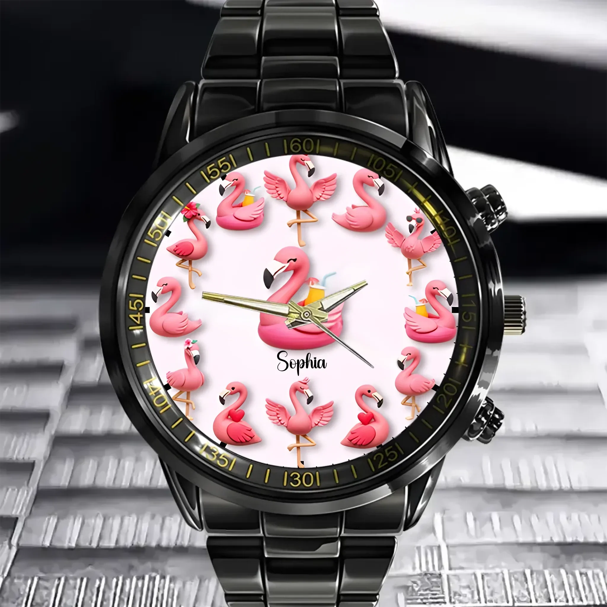 Love Flamingos - Personalized Flamingo Watch - Joliny