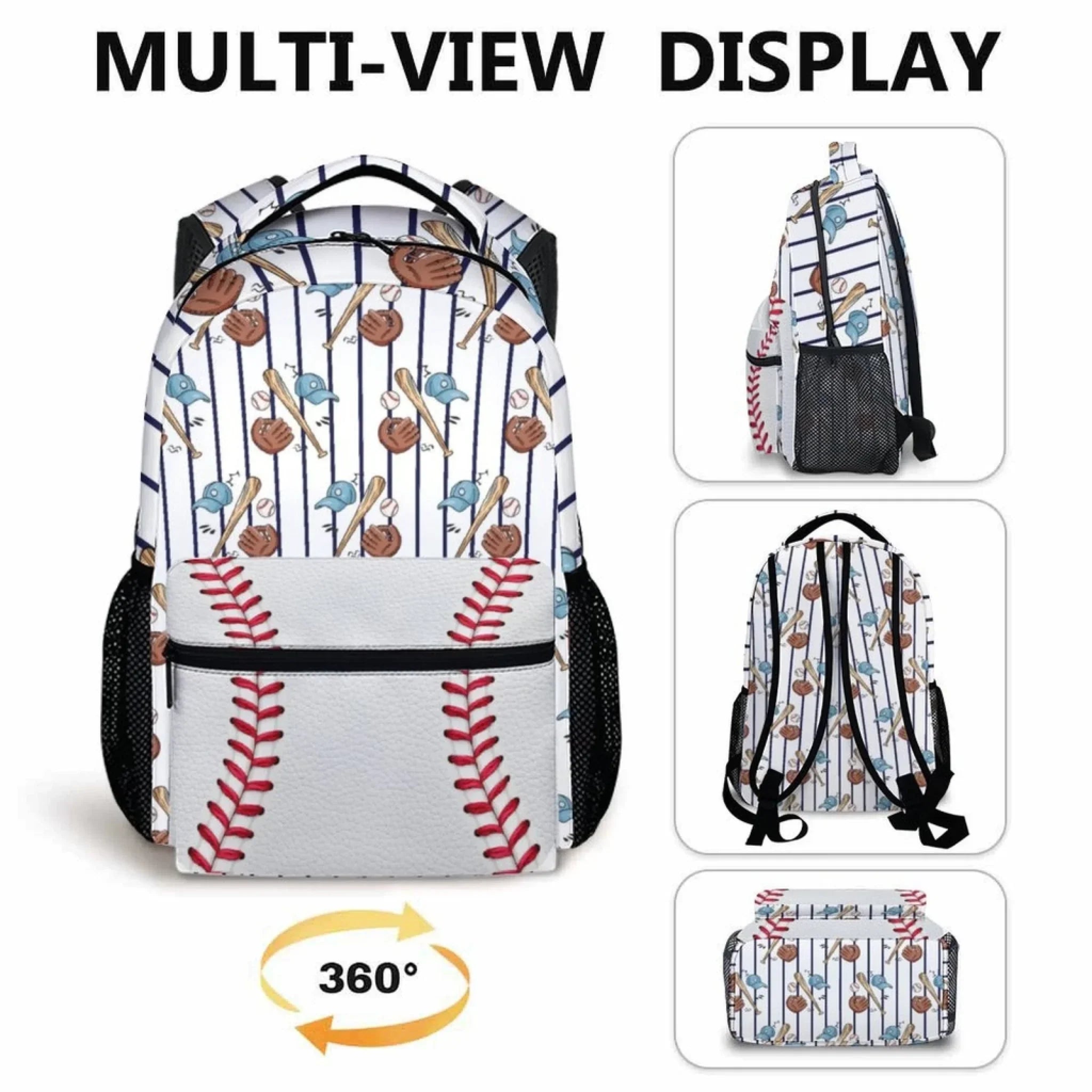 Personalized Name Custom Sports Backpack - Includes Basketball Baseball Soccer Football Rugby Personalized Backpacks - Joliny