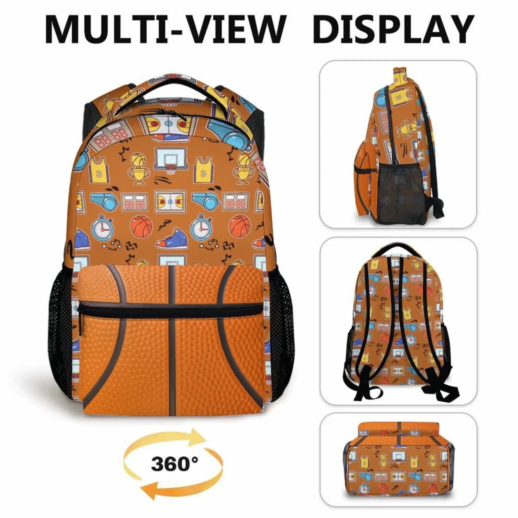 Personalized Name Custom Sports Backpack - Includes Basketball Baseball Soccer Football Rugby Personalized Backpacks - Joliny