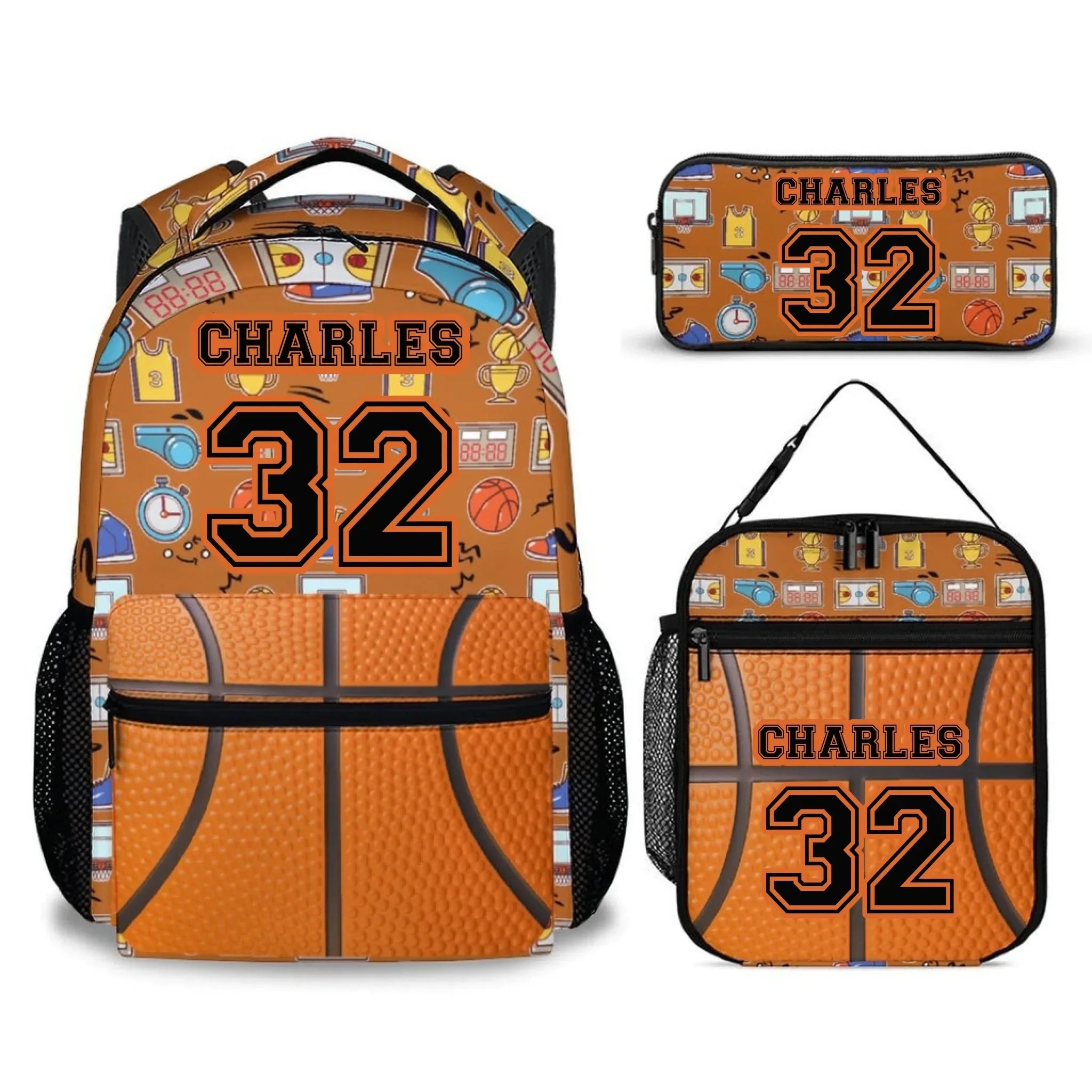 Personalized Name Custom Sports Backpack - Includes Basketball Baseball Soccer Football Rugby Personalized Backpacks - Joliny