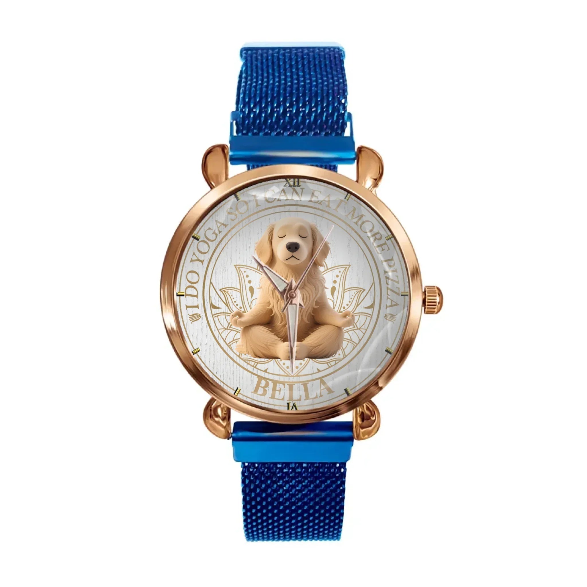 Custom I Do Yoga So I Can Eat More Pizza. - Pet Personalized Watch - Joliny