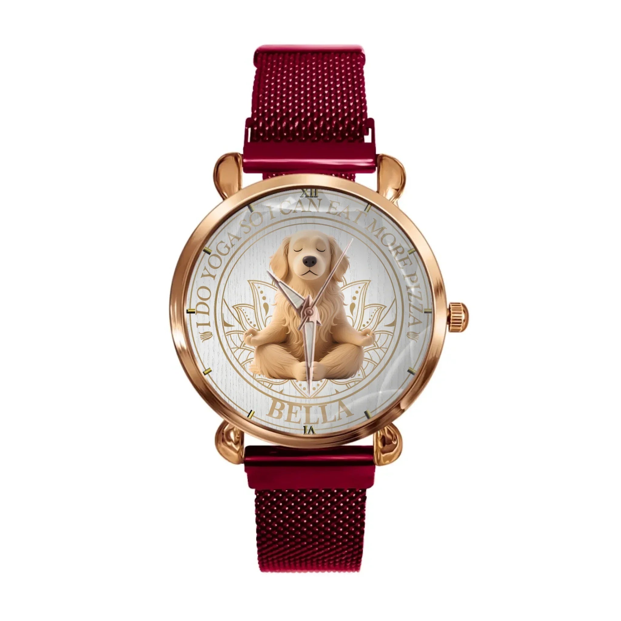 Custom I Do Yoga So I Can Eat More Pizza. - Pet Personalized Watch - Joliny