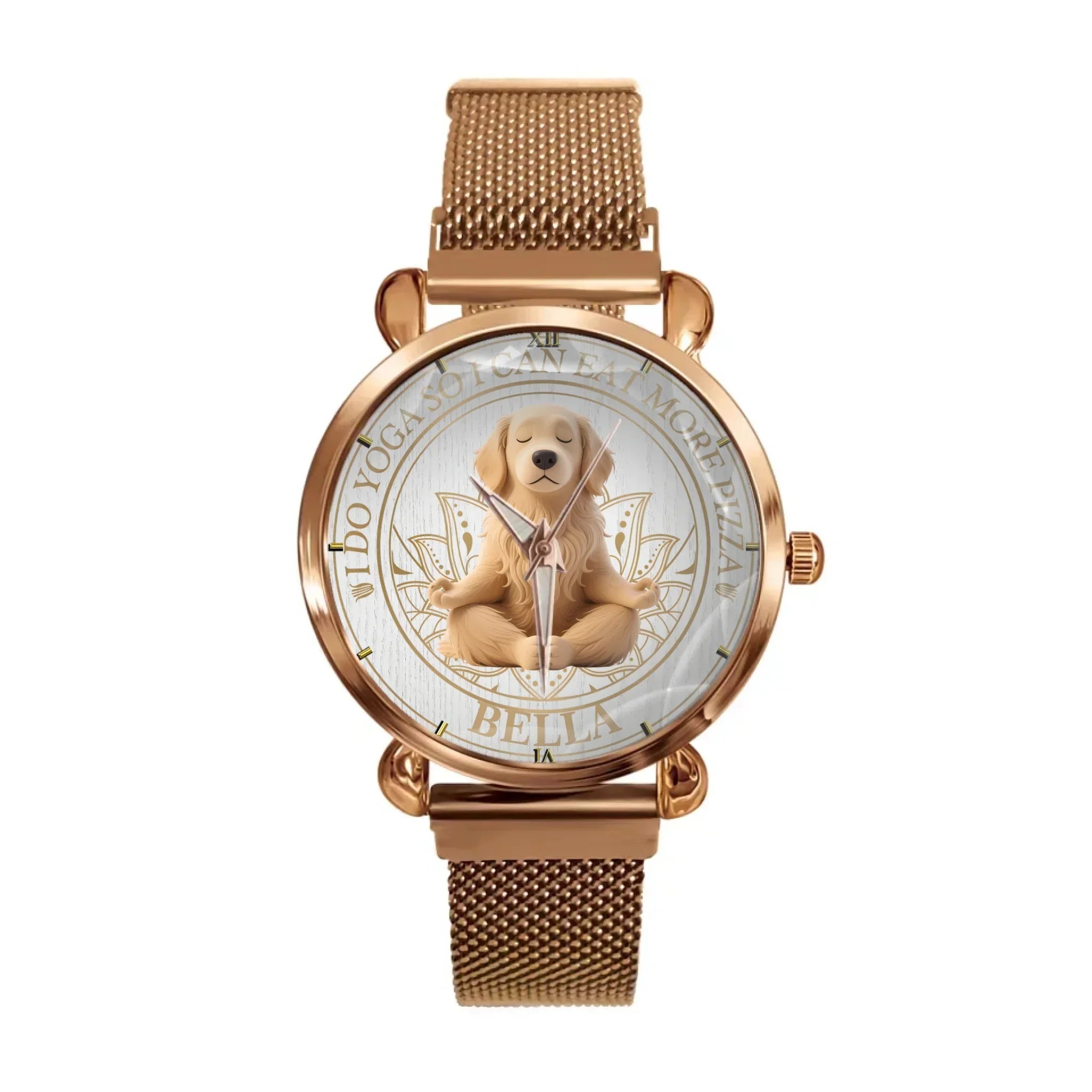 Custom I Do Yoga So I Can Eat More Pizza. - Pet Personalized Watch - Joliny