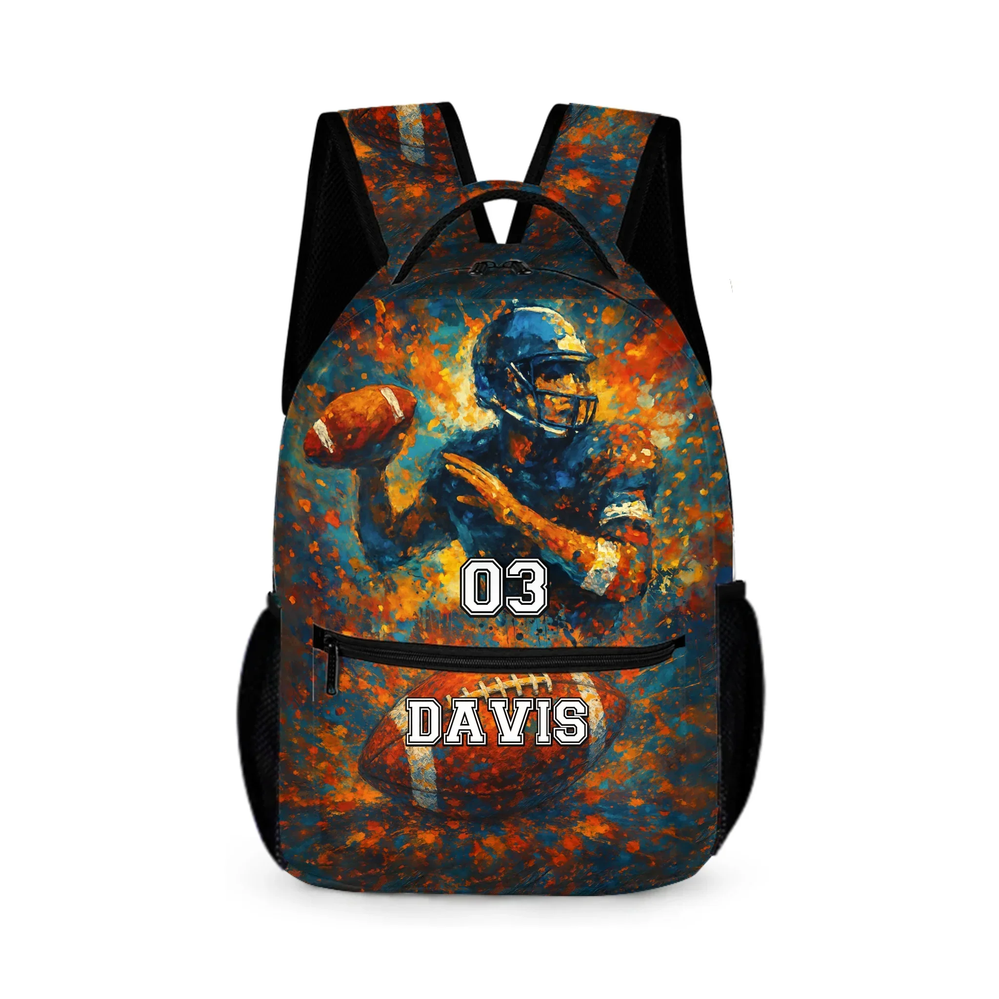 Doodle Game Style Customized Backpack - Includes Basketball, Soccer, Baseball, Rugby And All Kinds Of Ball Games - A Great Gift For Kids During The School Season! - Joliny