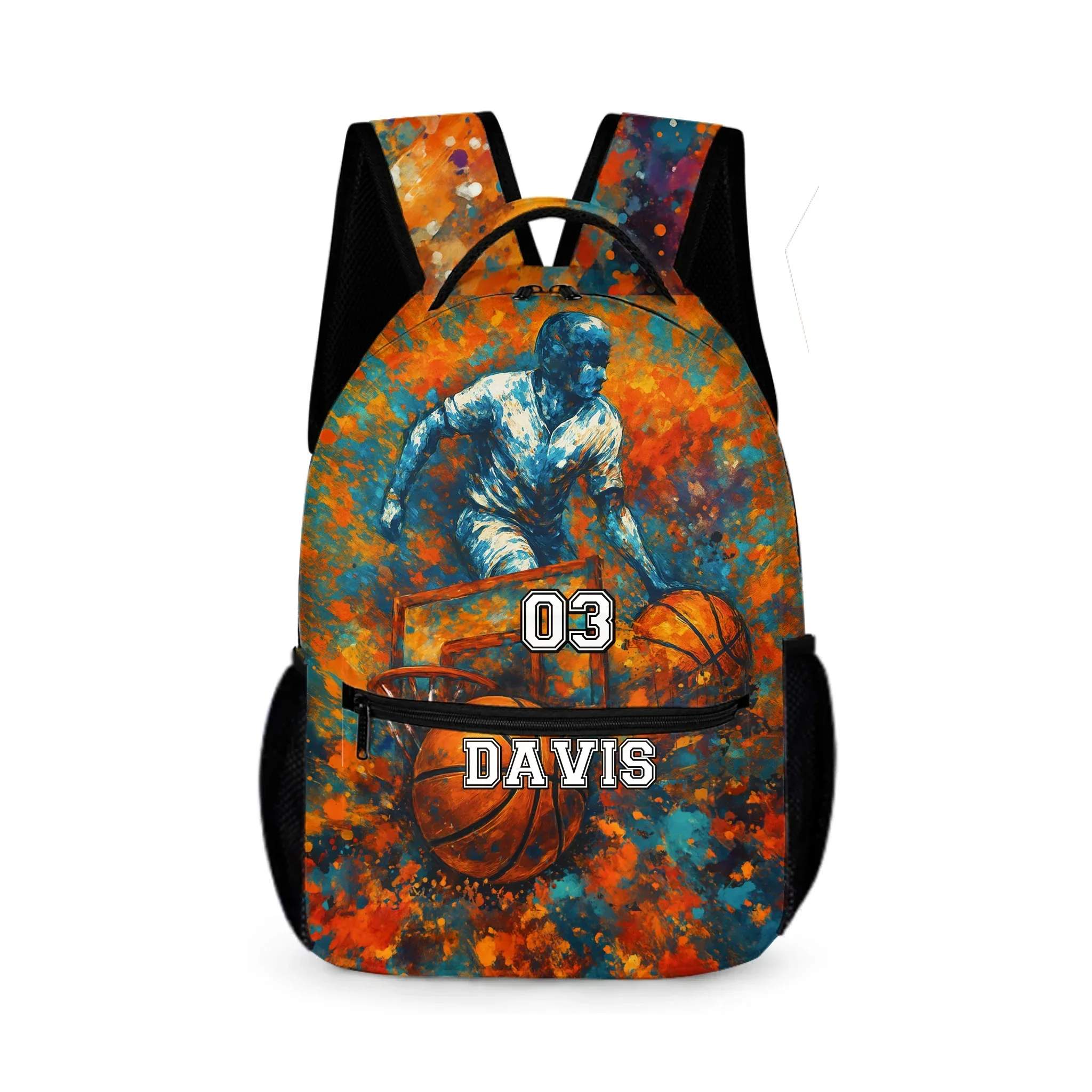 Doodle Game Style Customized Backpack - Includes Basketball, Soccer, Baseball, Rugby And All Kinds Of Ball Games - A Great Gift For Kids During The School Season! - Joliny