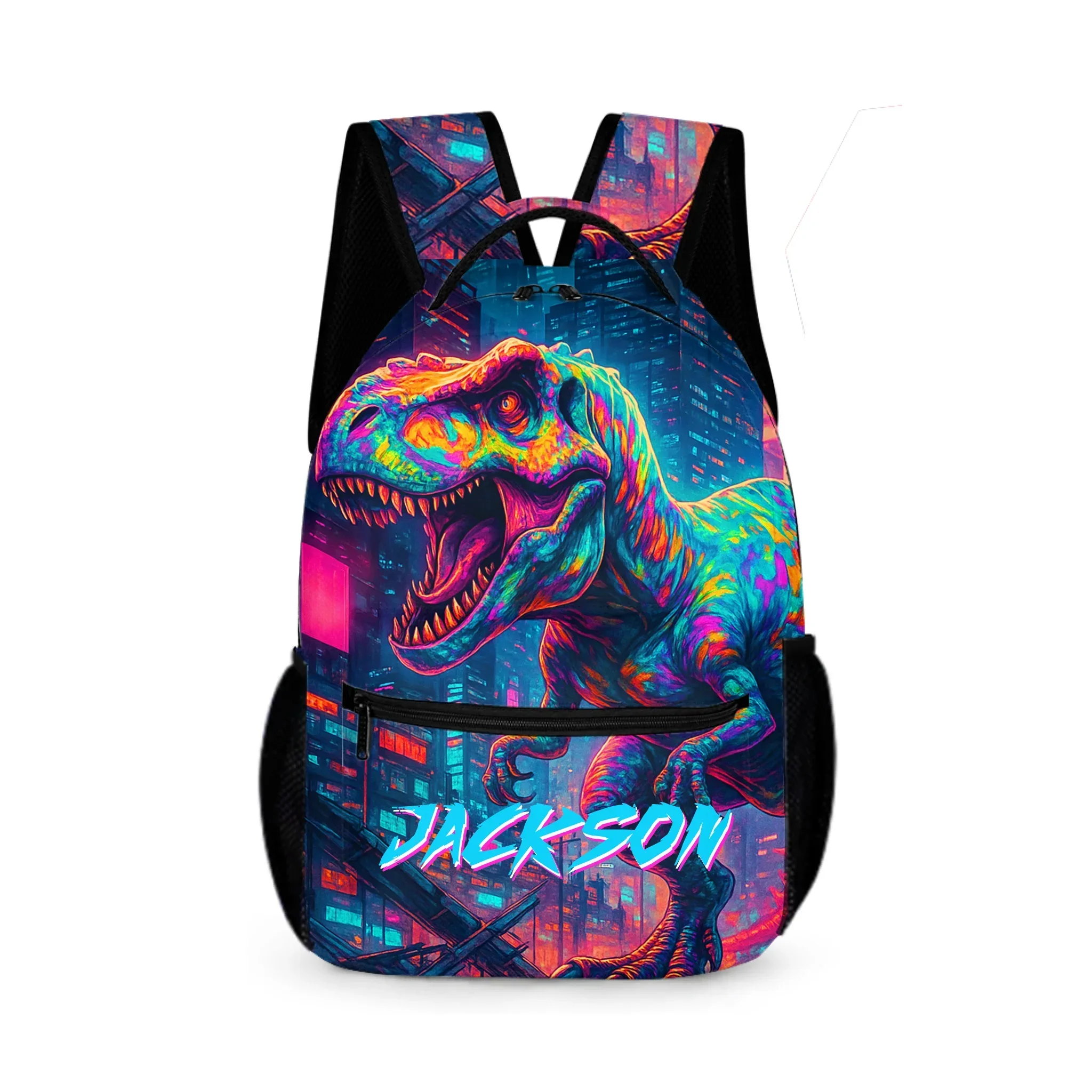 Cyberpunk Dinosaur Custom Backpack - Gift for Back-to-School Season - Joliny