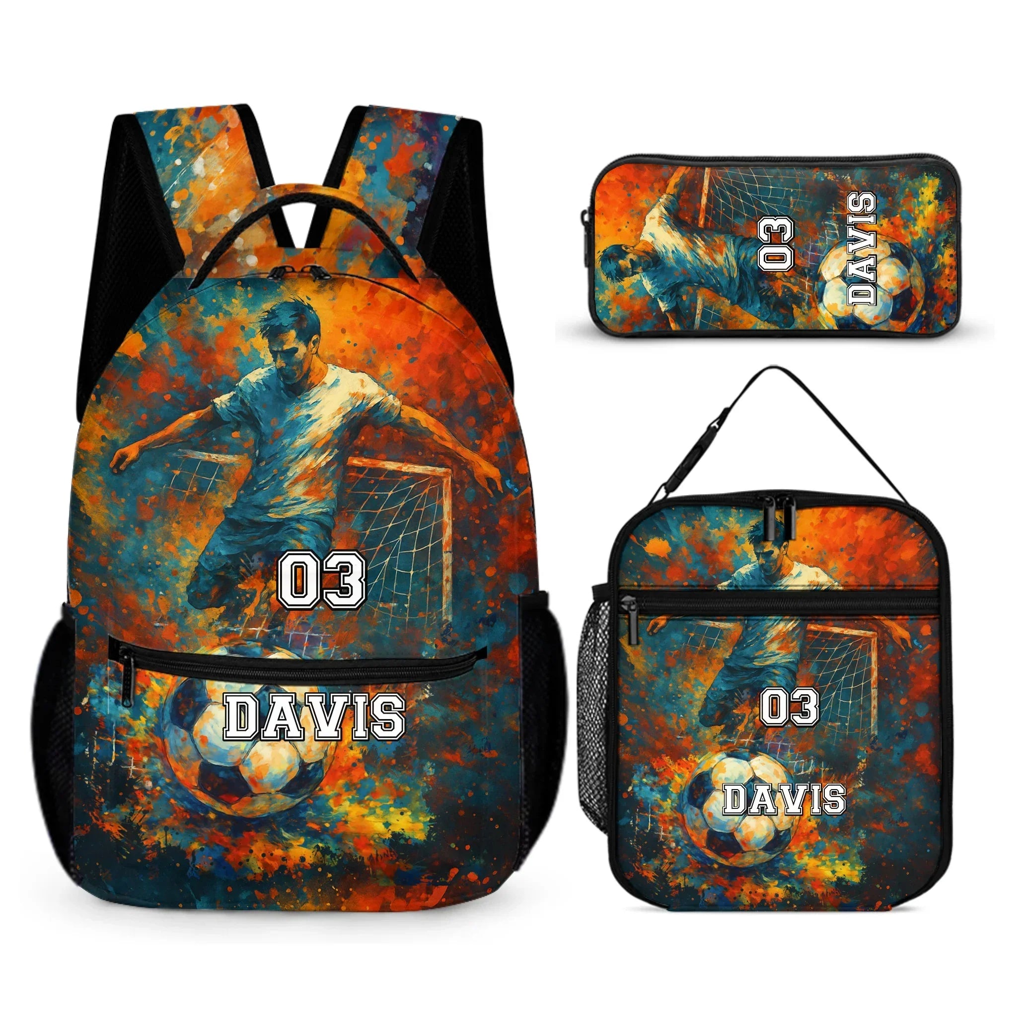 Doodle Game Style Customized Backpack - Includes Basketball, Soccer, Baseball, Rugby And All Kinds Of Ball Games - A Great Gift For Kids During The School Season! - Joliny
