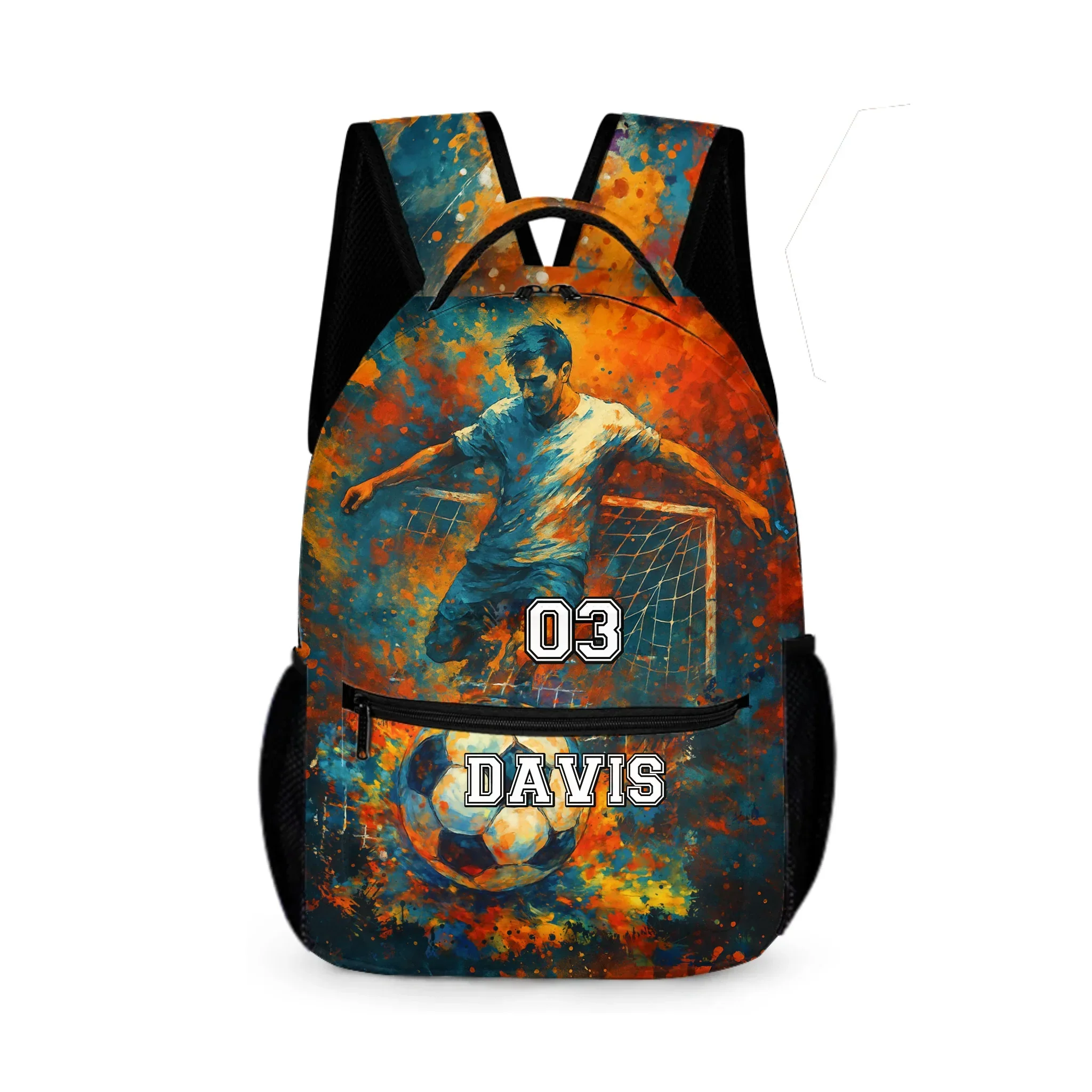 Doodle Game Style Customized Backpack - Includes Basketball, Soccer, Baseball, Rugby And All Kinds Of Ball Games - A Great Gift For Kids During The School Season! - Joliny