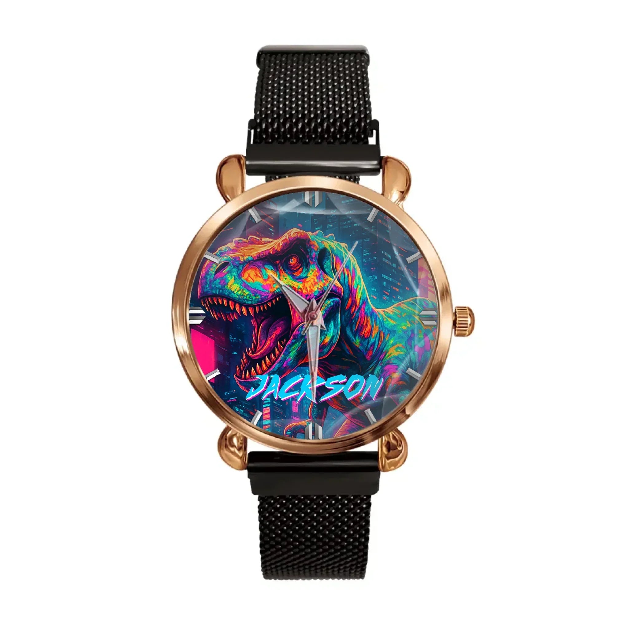 Cyberpunk Dinosaur - Personalized Watch - Joliny