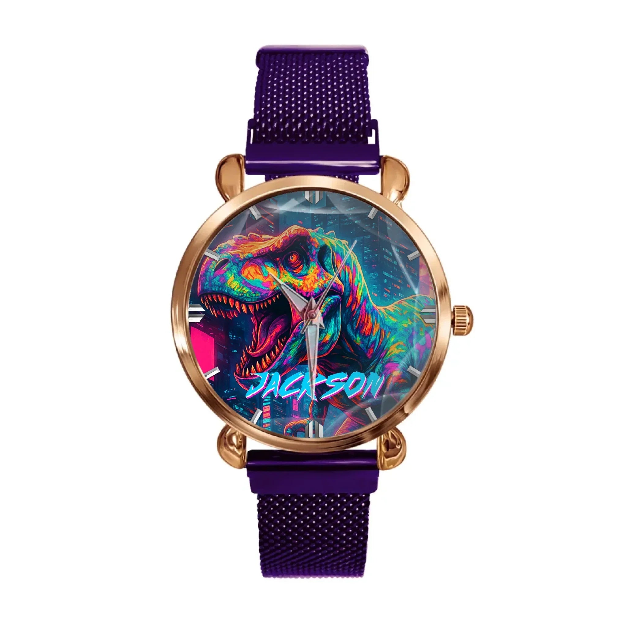 Cyberpunk Dinosaur - Personalized Watch - Joliny