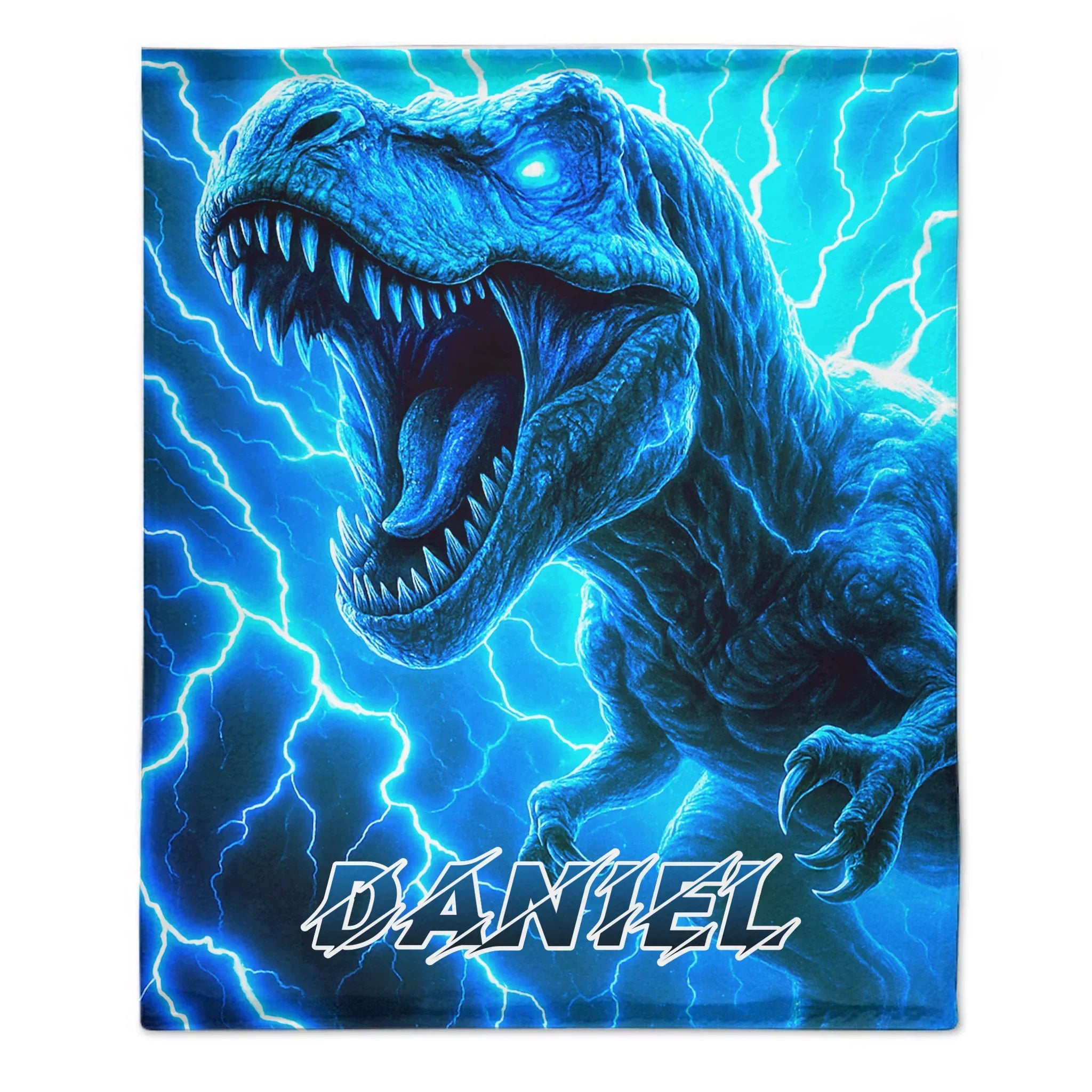 Lightning Dinosaur - Personalized Blanket - Joliny