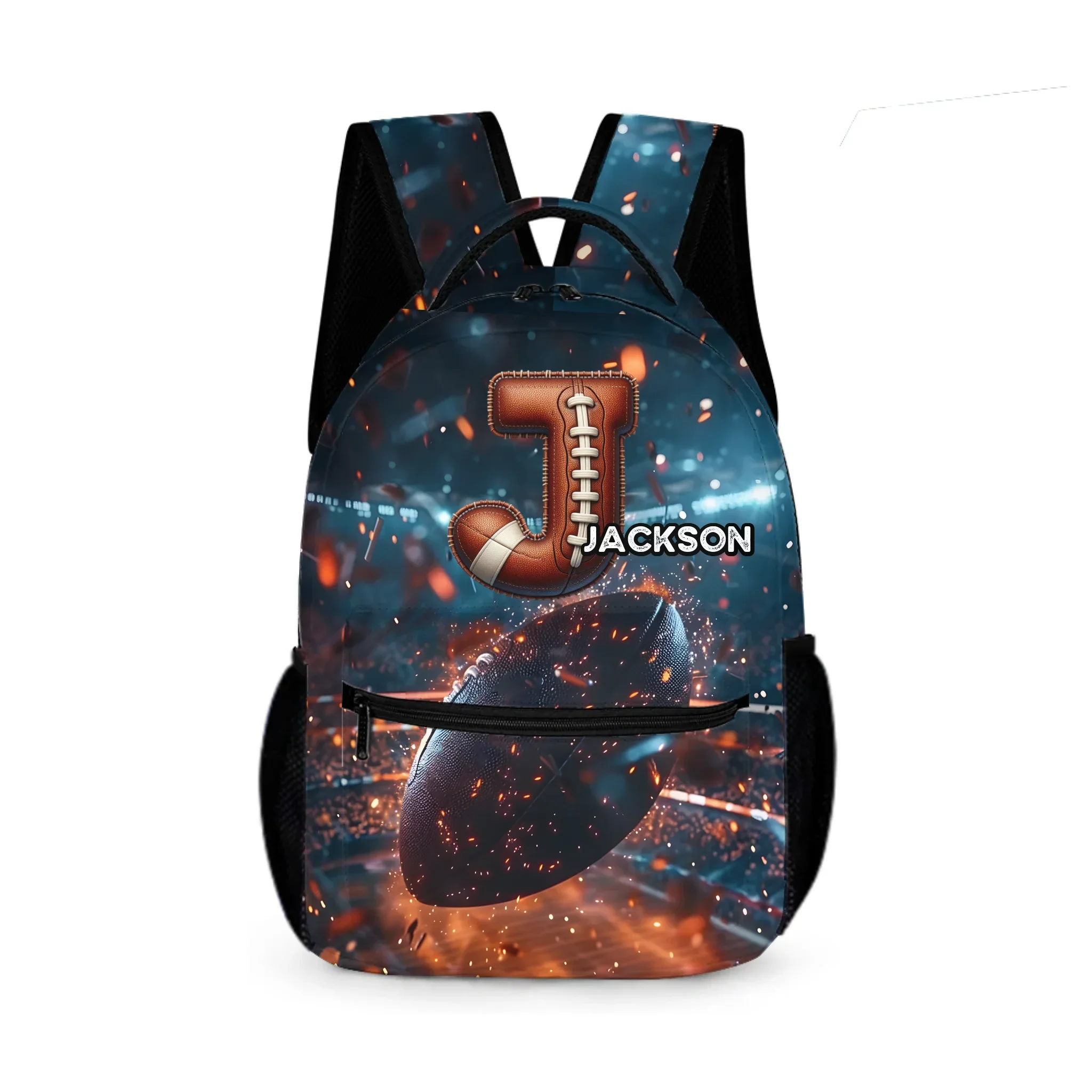Personalized Initials Custom Football Backpack - Gifts For Football Fans Gifts For Kids - Joliny