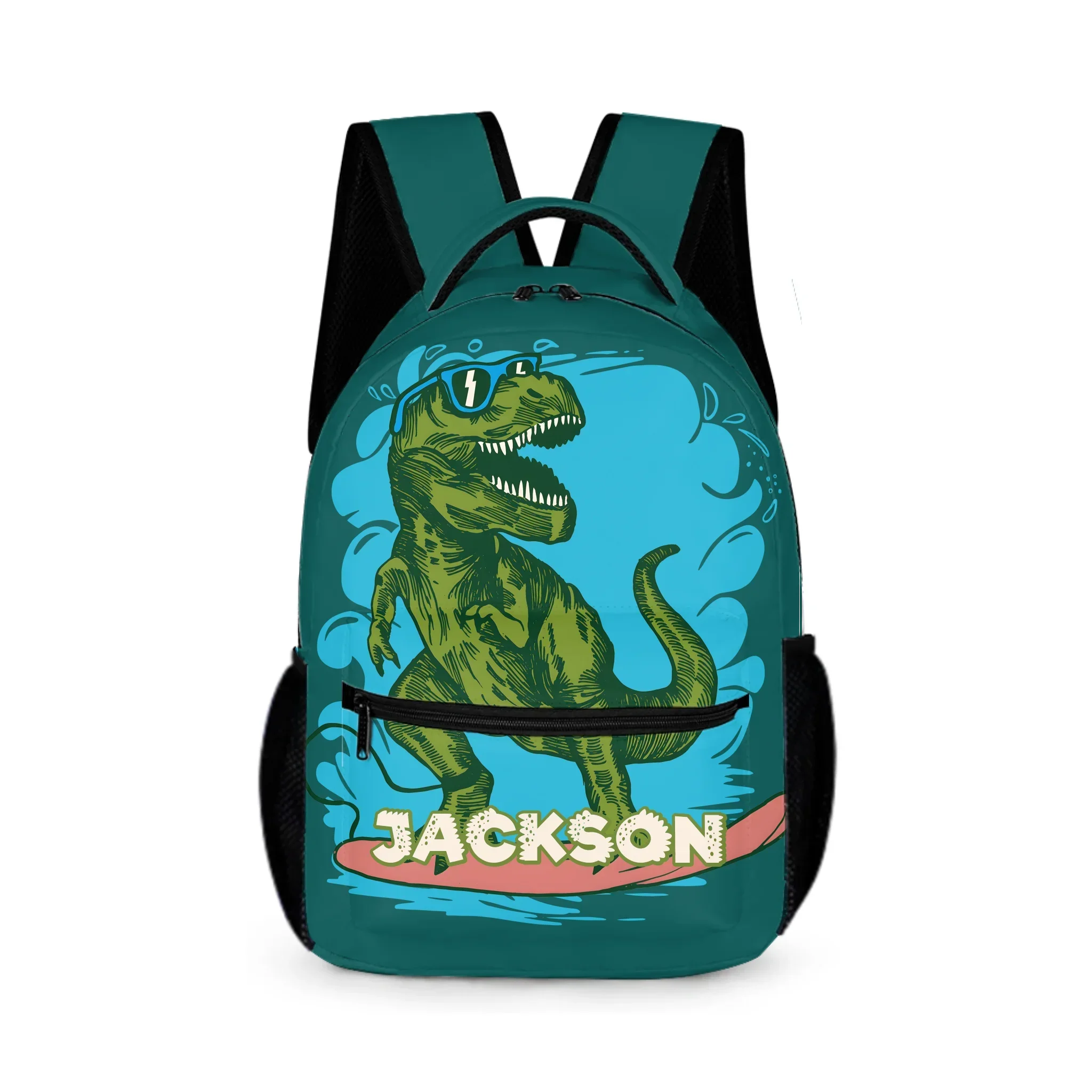 Surfing Dinosaur Cartoon Pattern Custom Backpack - Gift for Kid - Joliny