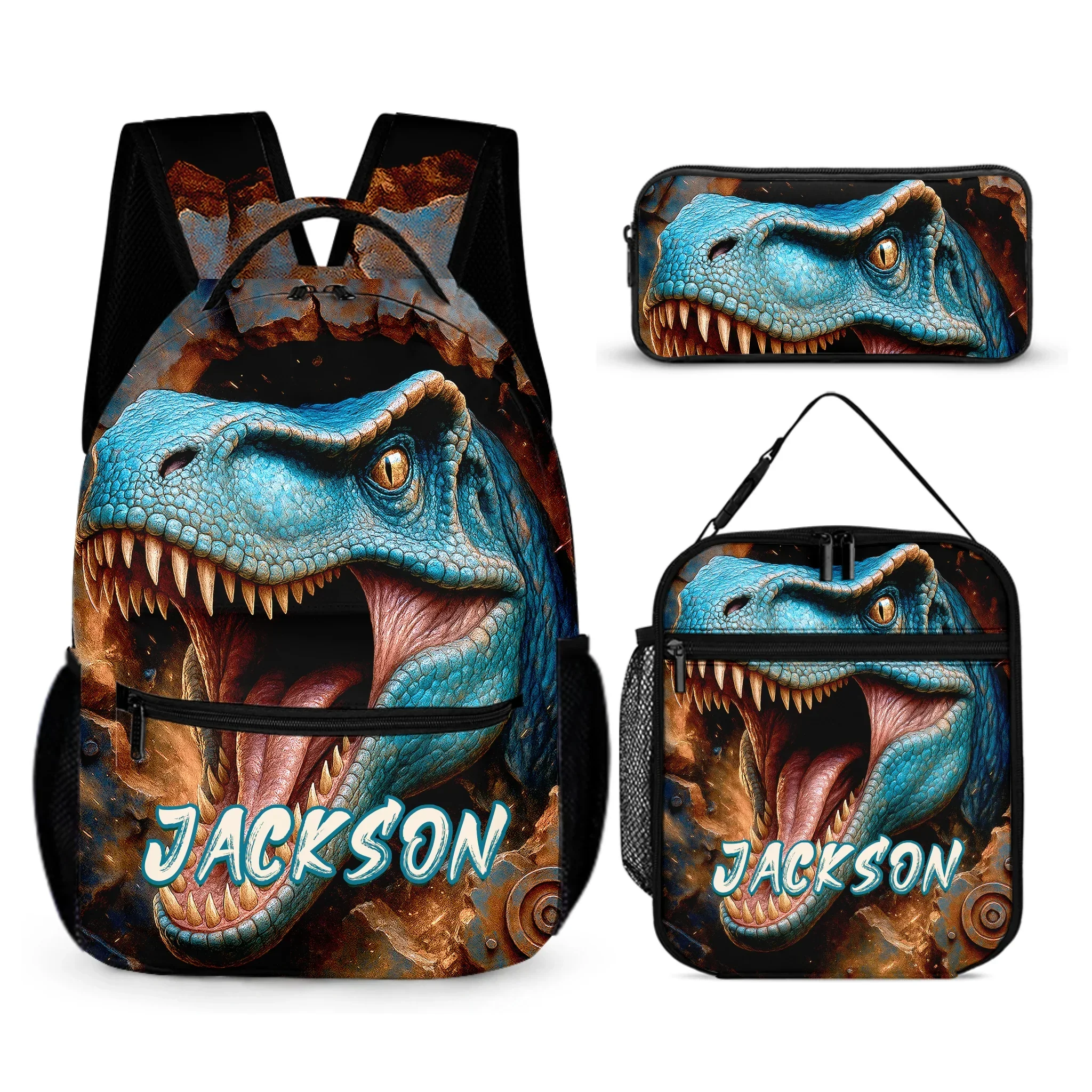 Realistic Style Large Dinosaur Custom Backpack - Gift for Back-to-School Season - Joliny