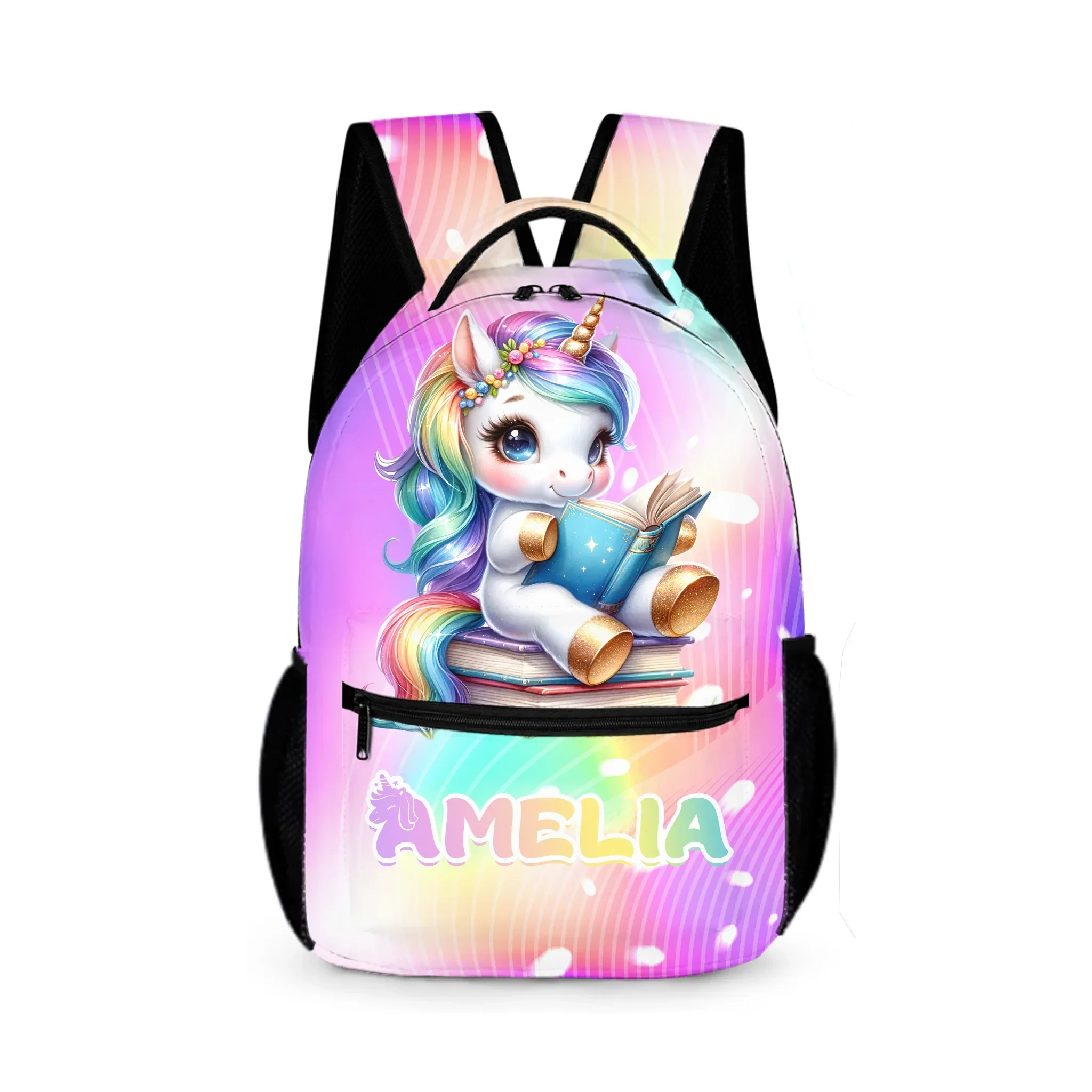 Unicorn Reading Book Custom Backpack - Gift for Back-to-School Season - Joliny