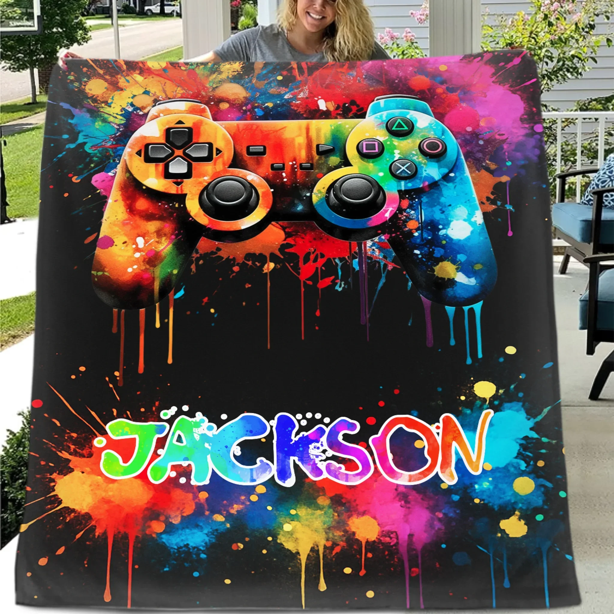Colorful Game Controller Blanket - Gifts for Games Lovers - Joliny