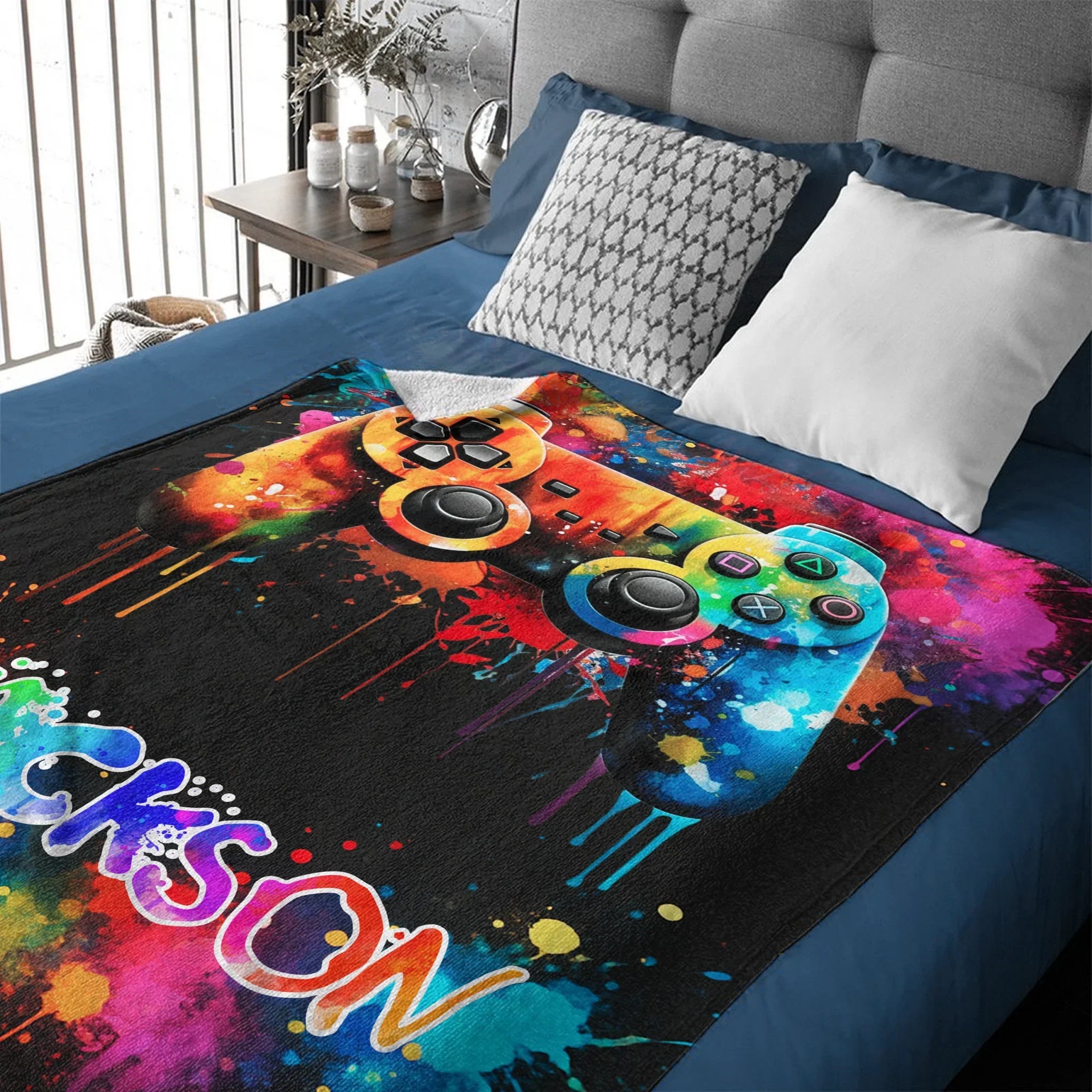 Colorful Game Controller Blanket - Gifts for Games Lovers - Joliny