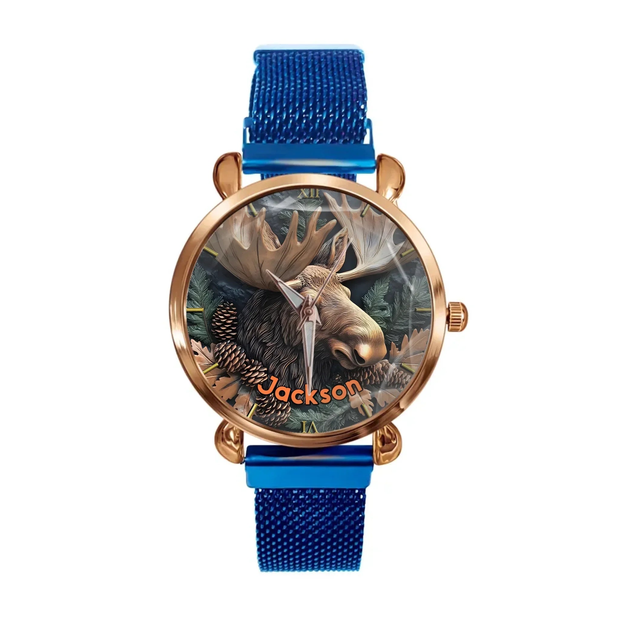 Relief-style Forest Deer Custom Watch - Personalized Watch - Joliny