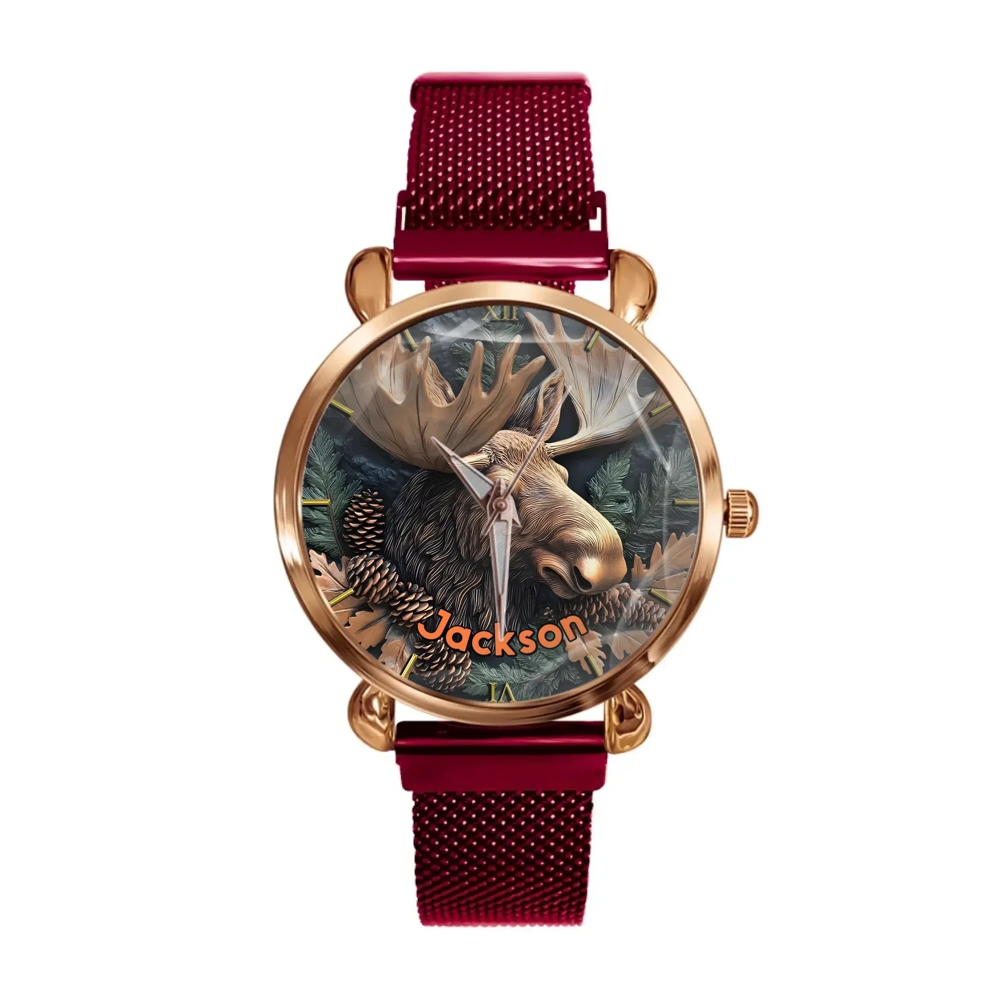 Relief-style Forest Deer Custom Watch - Personalized Watch - Joliny