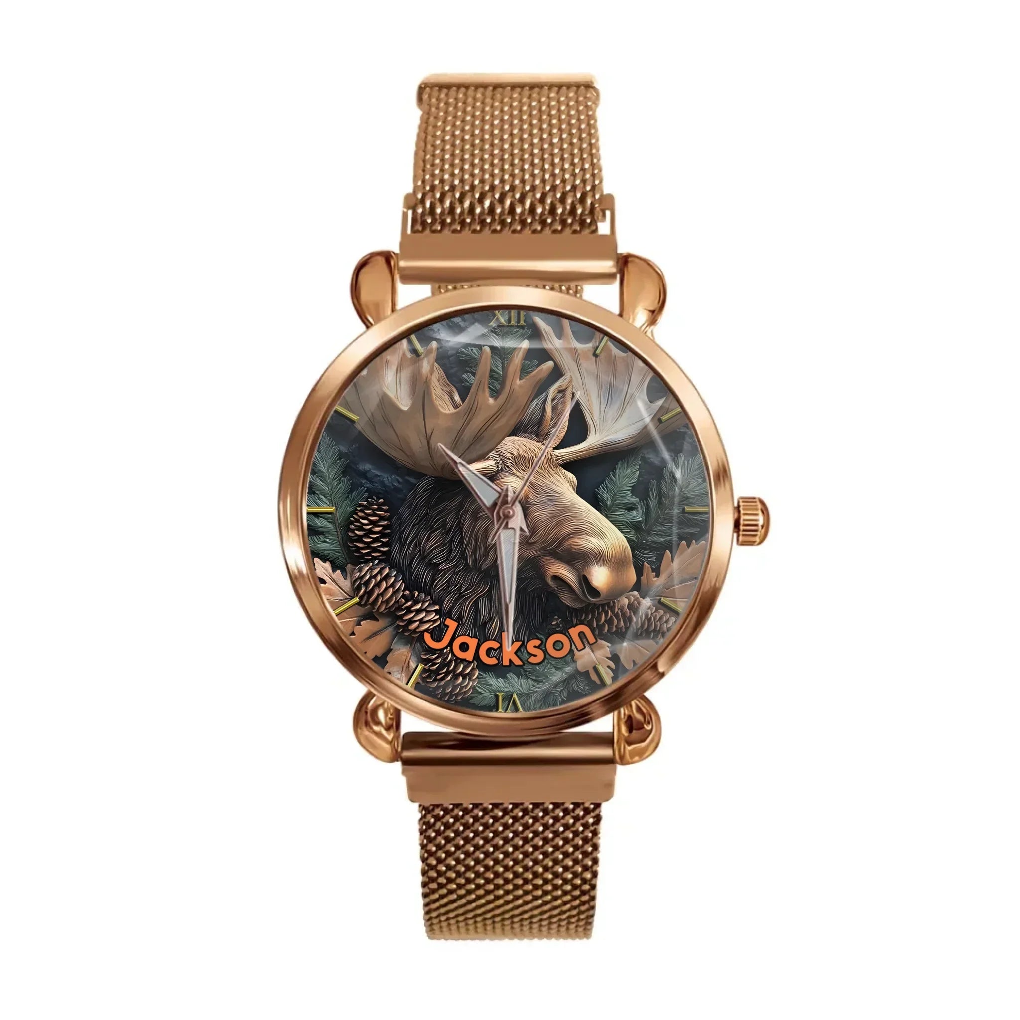 Relief-style Forest Deer Custom Watch - Personalized Watch - Joliny