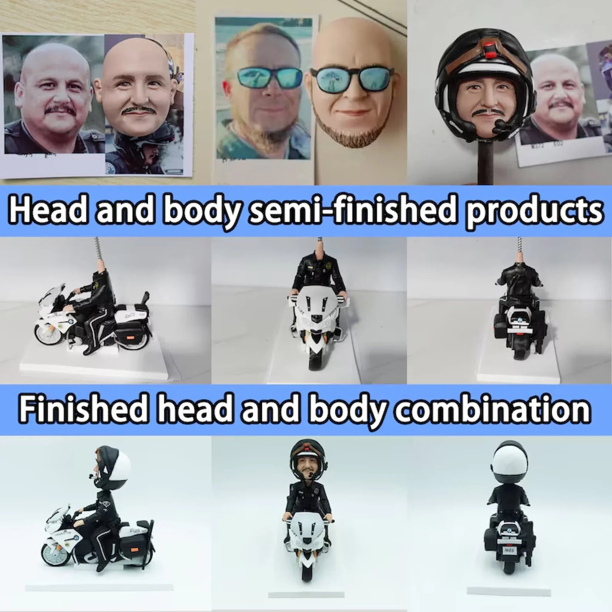 Personalized Photo Clay Figures - Unique Gifts - One Person + Pet - Joliny