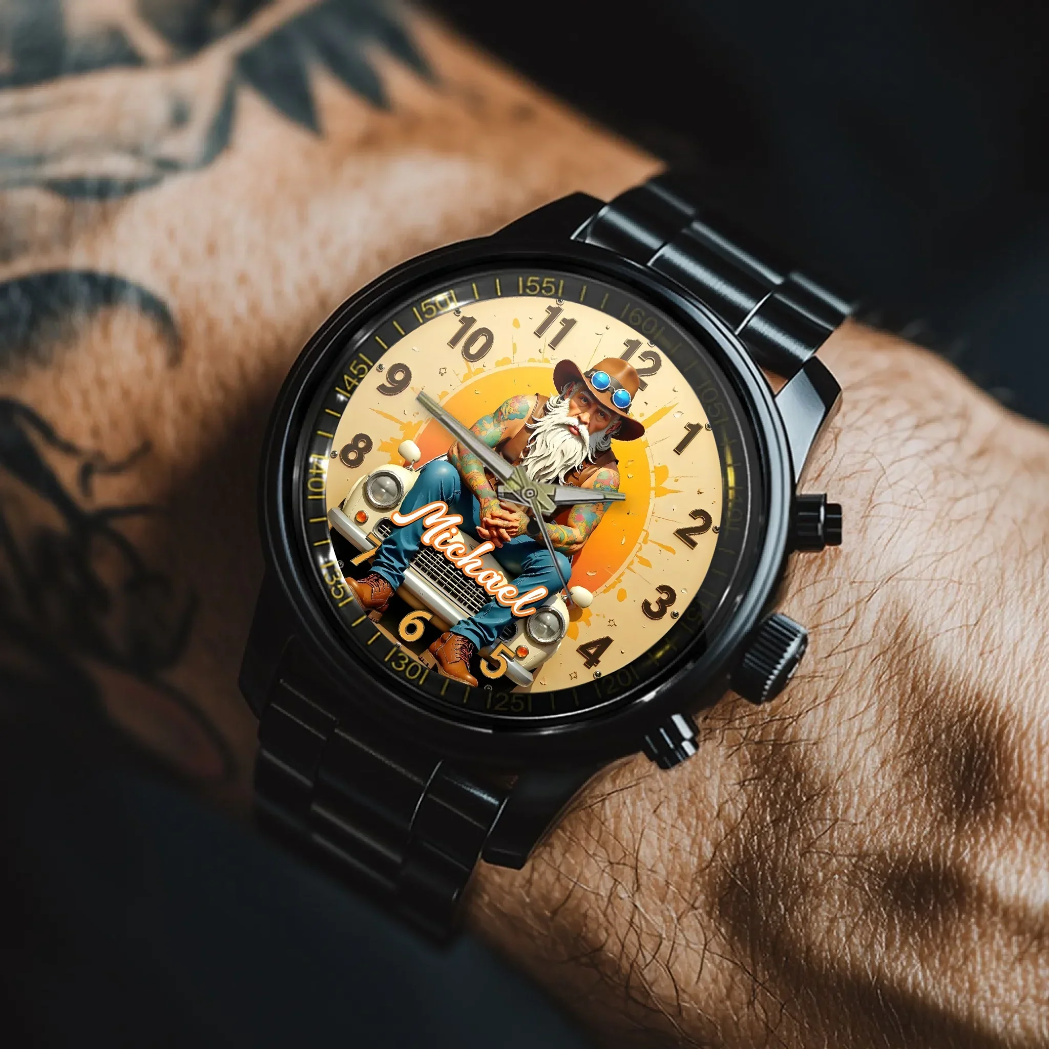 Vintage Antique Car Customized Watch – Personalized Name - Joliny