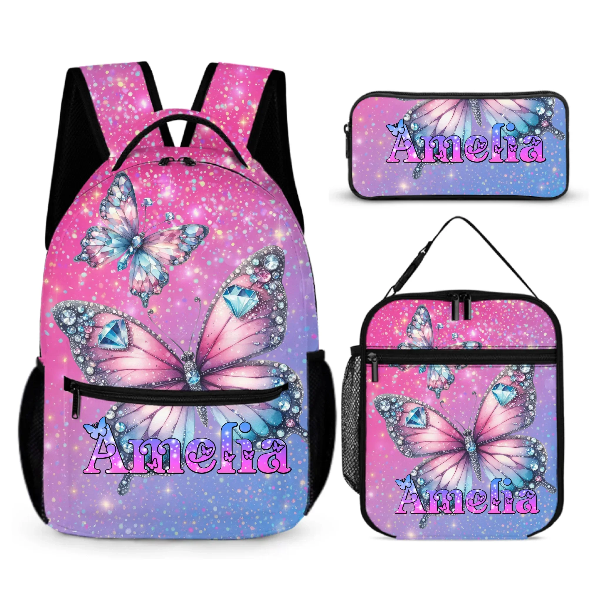 Blingbling Butterfly Customized Backpacks - Start of School Gift for Kids - Joliny