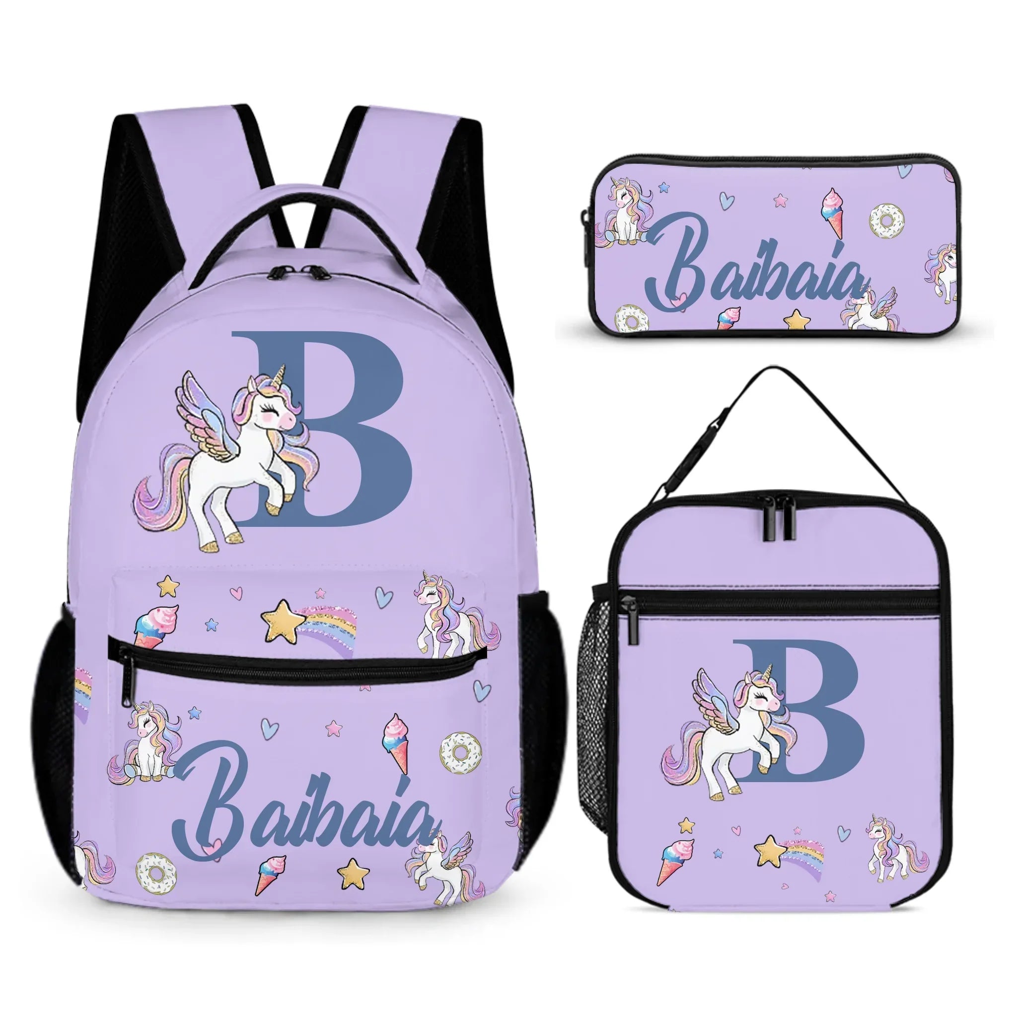 Personalized Customized Name Customized Initials - Girls Unicorn Backpack - Unique Opening Season Gift for Kids - Joliny