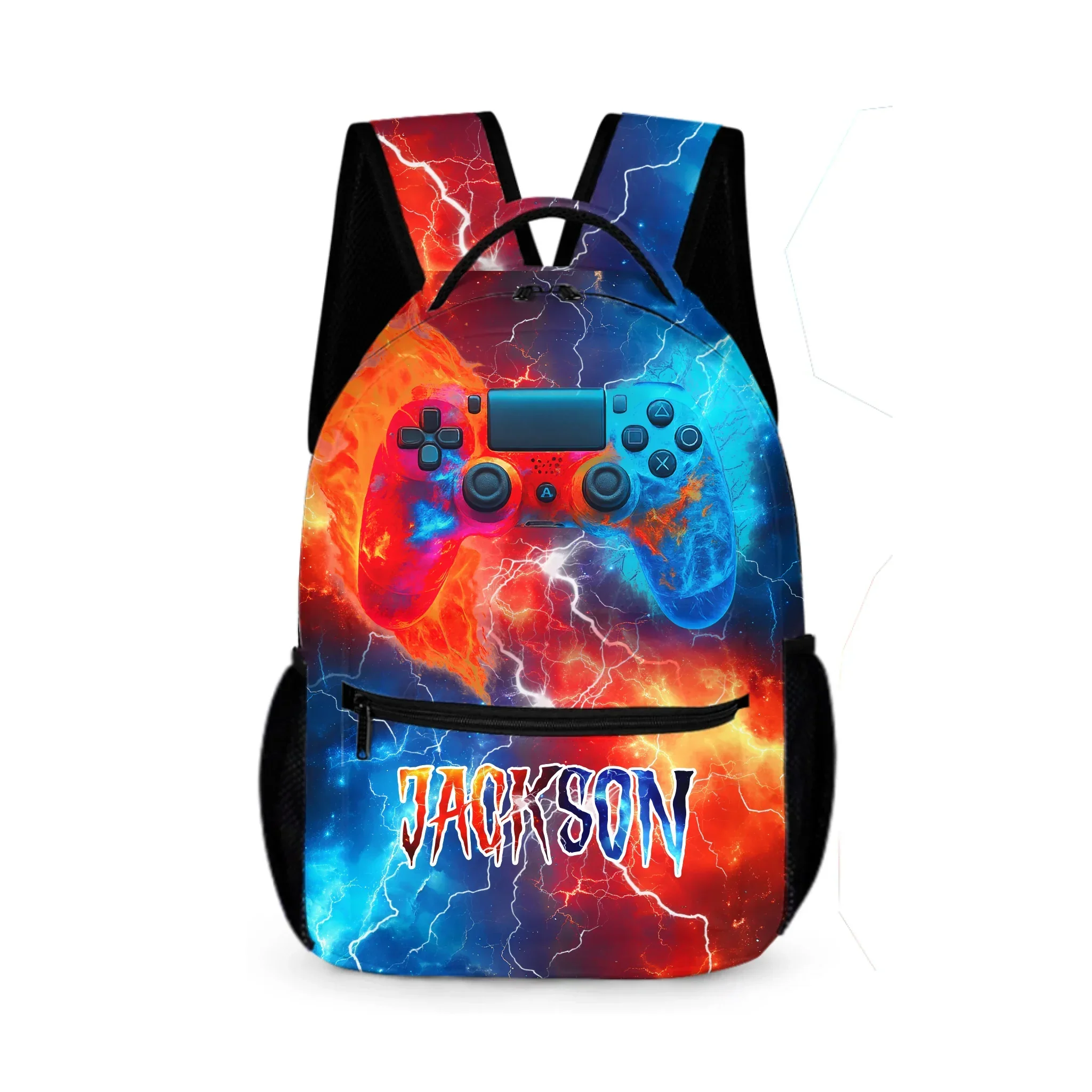 Ice and Fire Game Controller Backpack - Personalized Name - Back-to-school Gifts - Joliny
