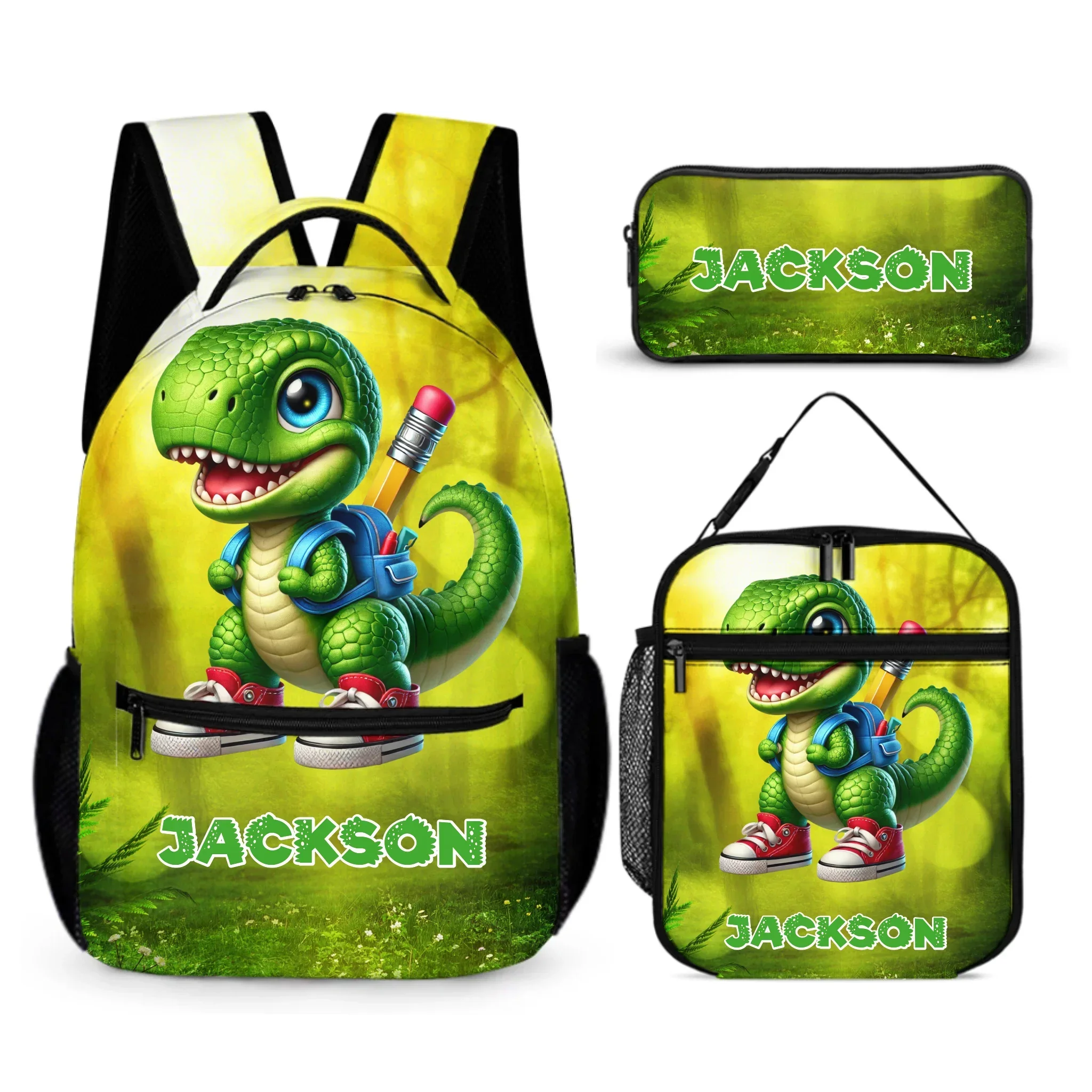 Little Dinosaur Goes to School Backpack - Personalized Name Backpack - School Season Gift - Joliny