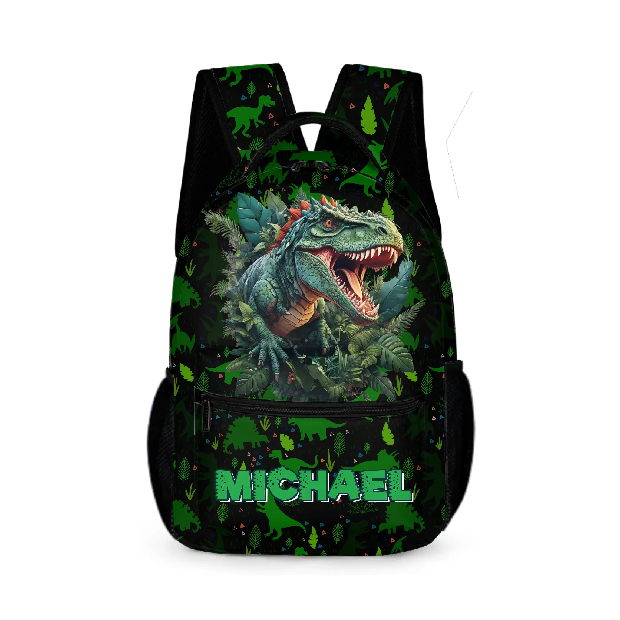 Dinosaur in Tropical Forest Custom Backpack - Personalized Name - Joliny