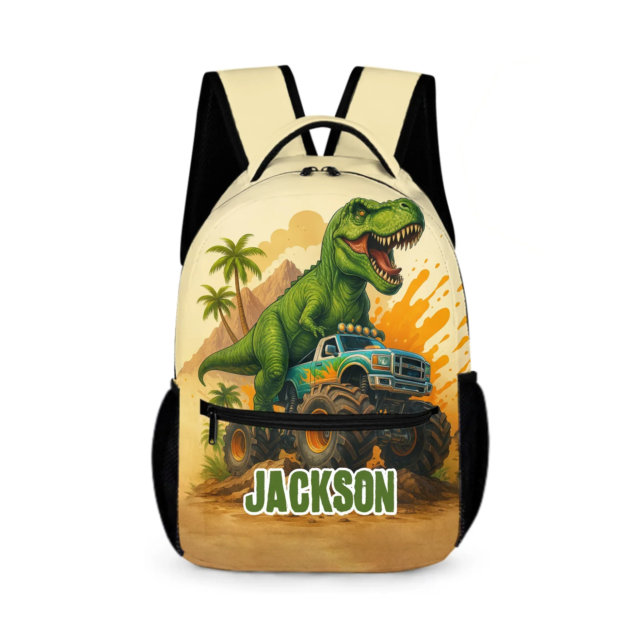 Customizable Dinosaur Truck Backpack - Personalized Name - Joliny