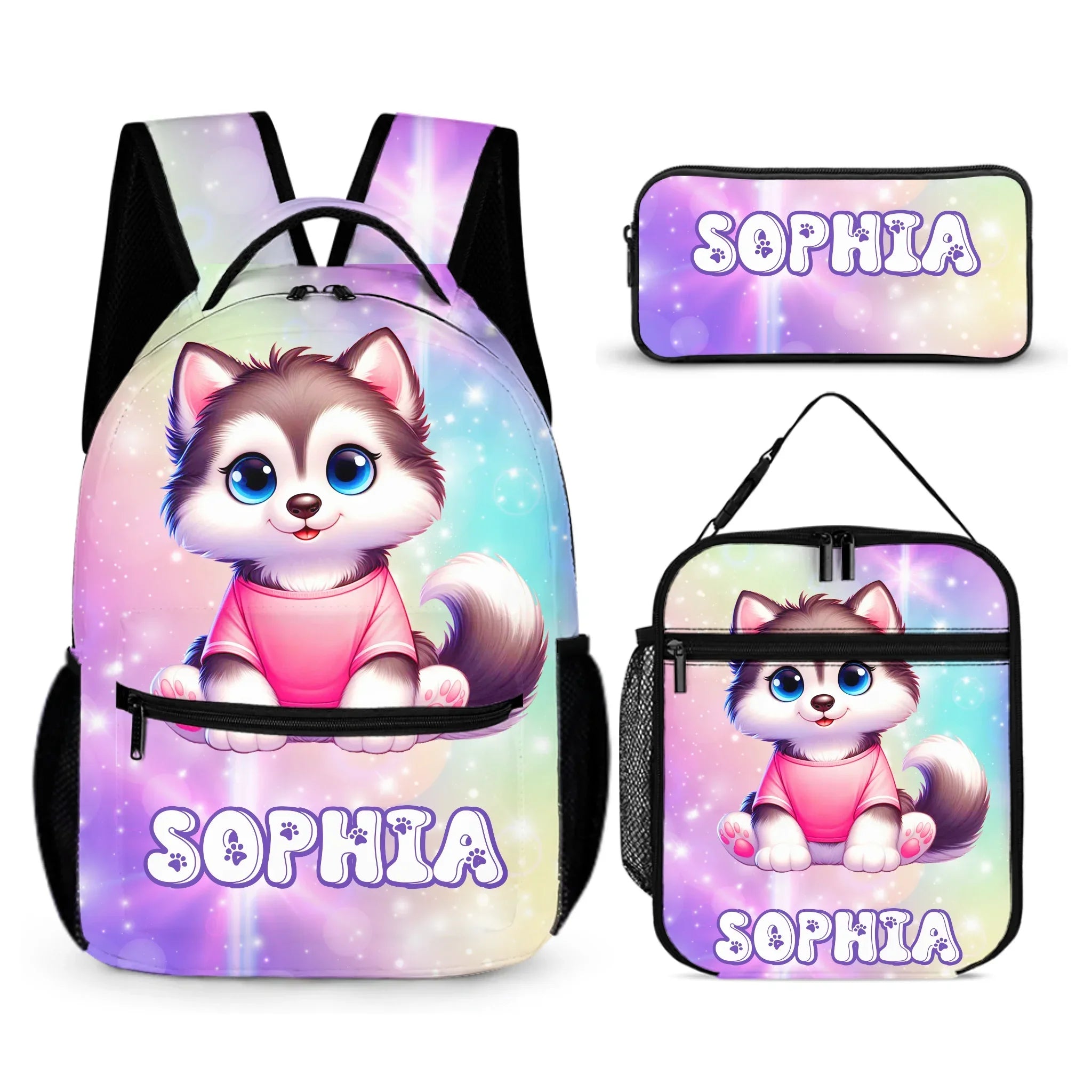 Cute Cat/Dog Accompany to School Backpack - Personalized Name - School Season Gift - Joliny
