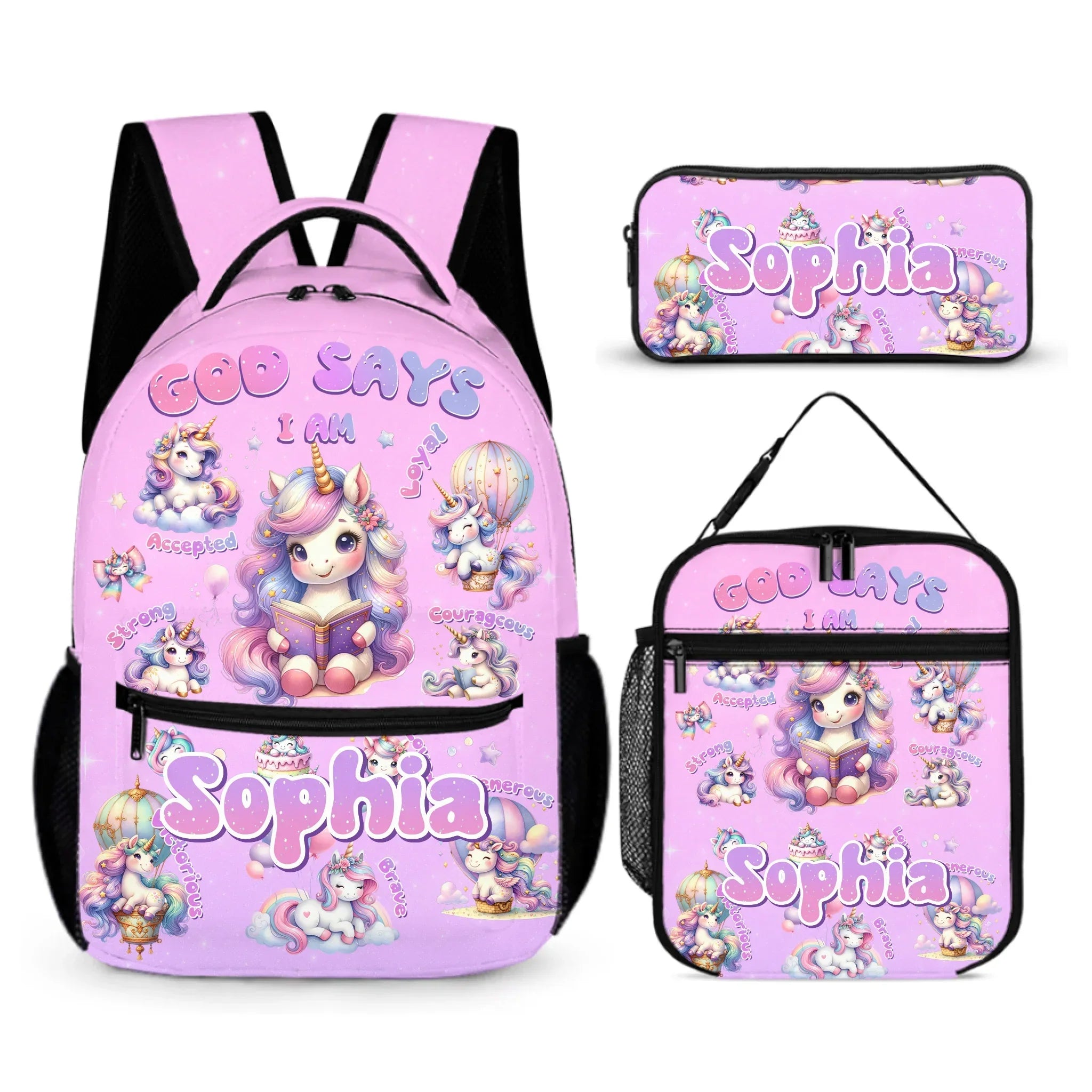 Custom Backpack with Childlike Style - Personalized Name - Start The School Season - Joliny