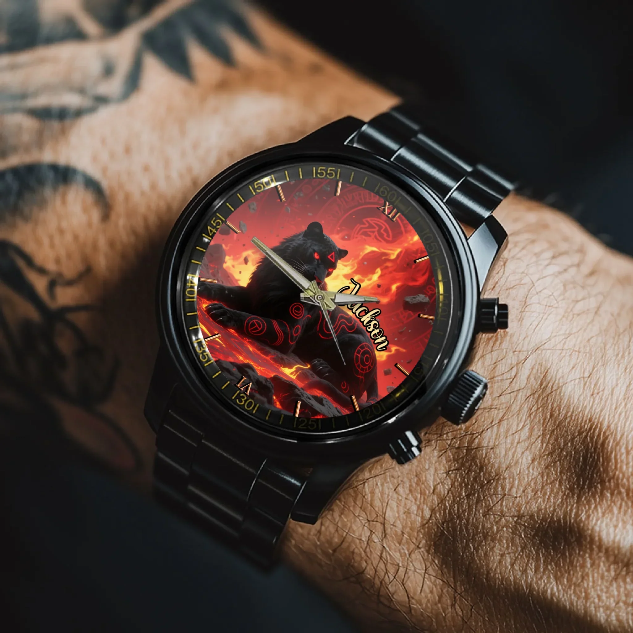 Runes and Animals Watch - Personalized Name - Joliny