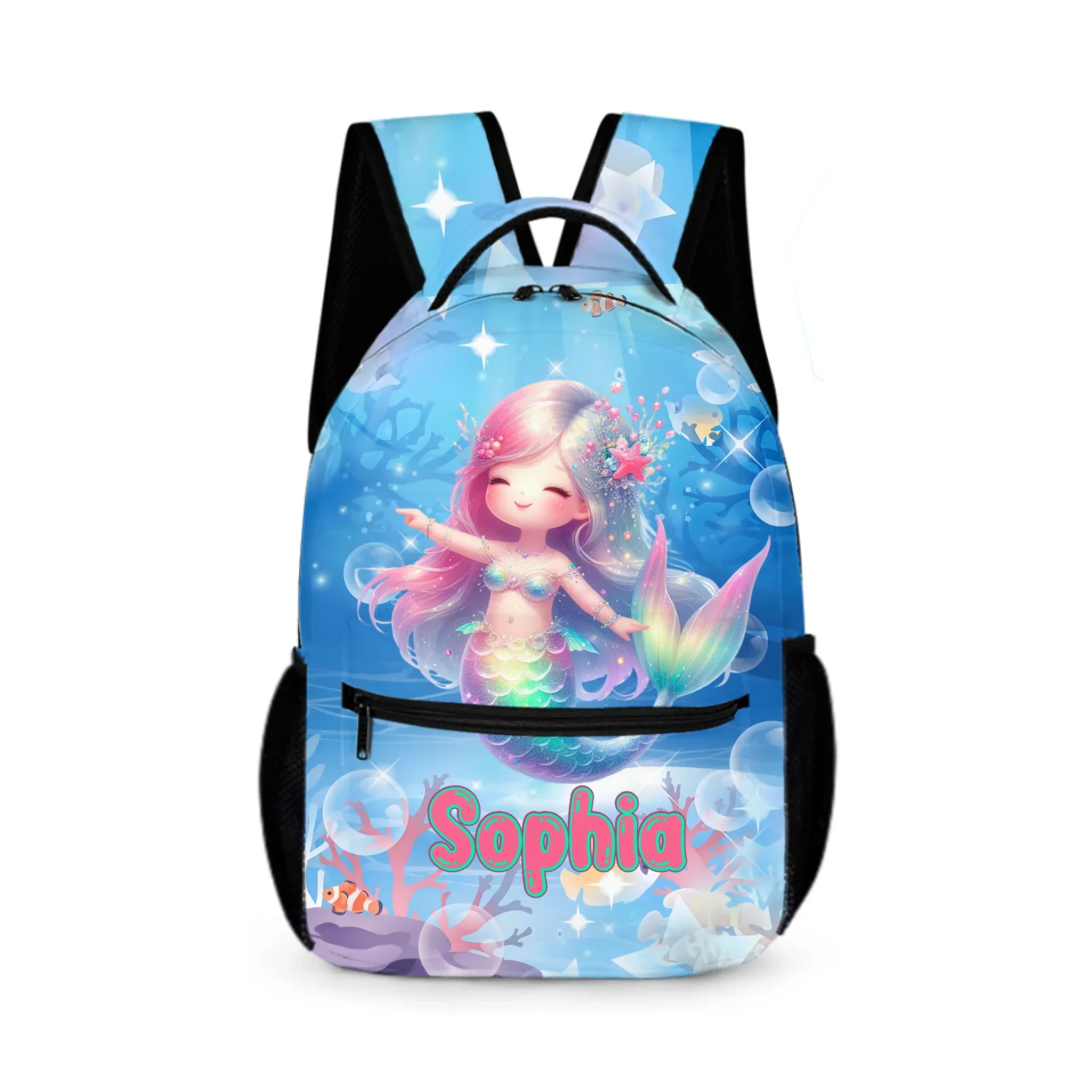🧜 Ocean Mermaid Personalized Name Custom Backpack - School Season Gift for Girls - Joliny