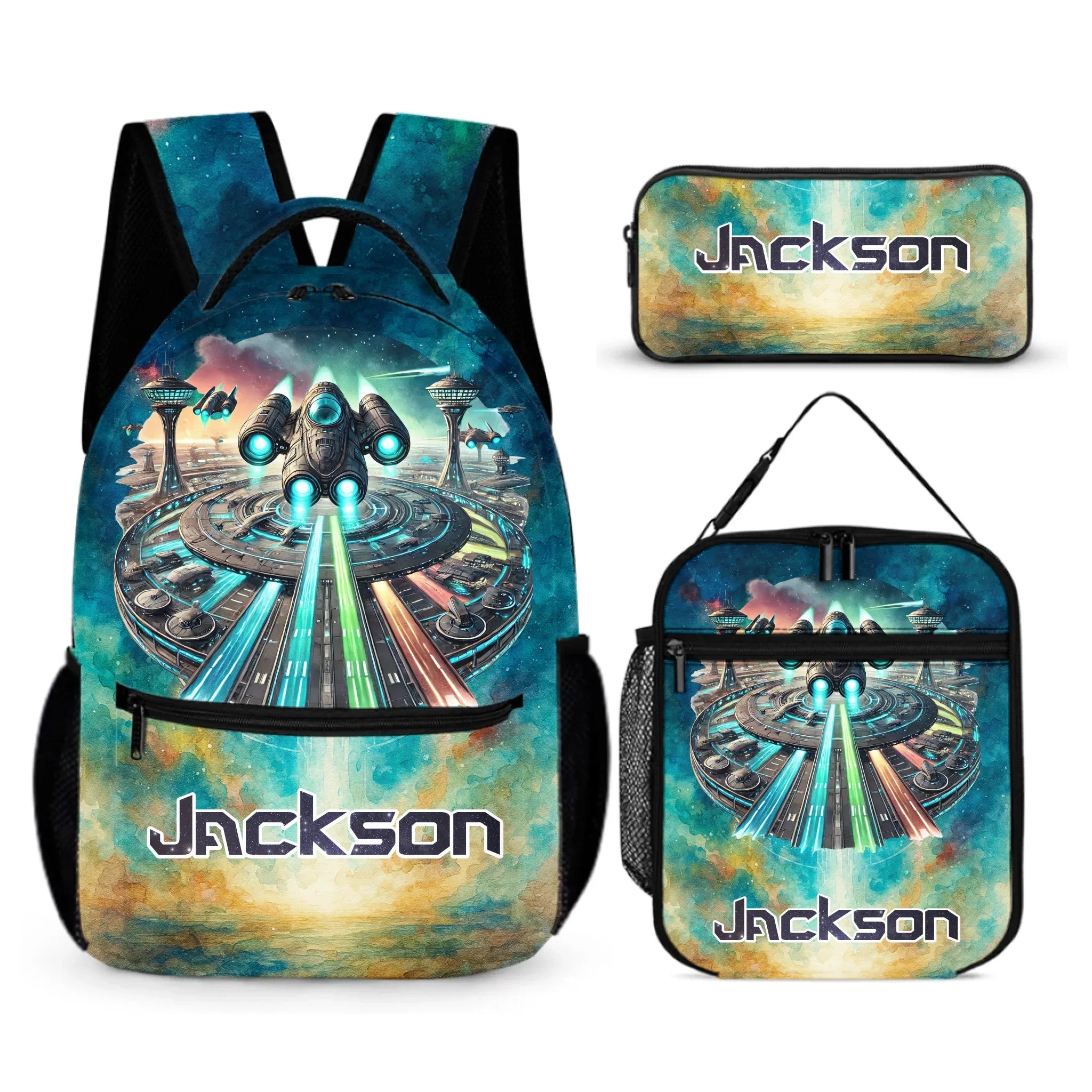 Future Technology Customized Backpack - Personalized Name - Joliny