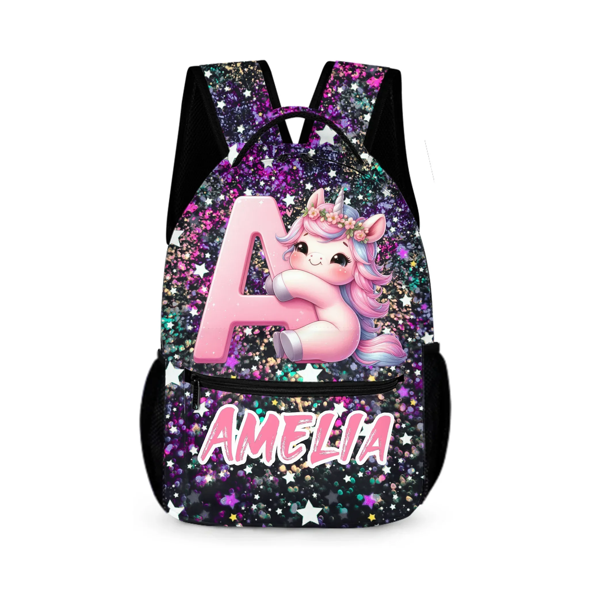 Initials Customized Cute Unicorn Backpack - School Season Gift for Girls Birthday Gift - Joliny