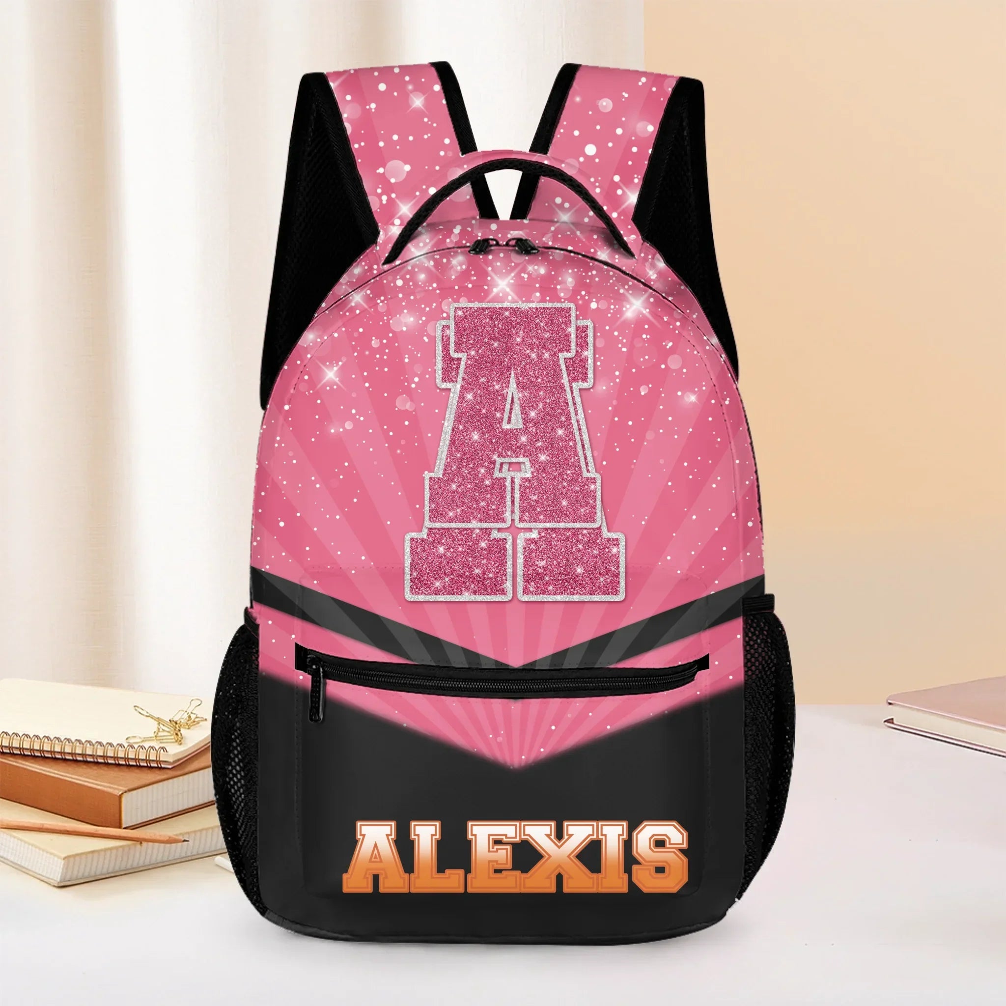 Customized Backpack - Personalized Glitter Monogrammed Name Bags for Kindergarten, Preschool and Elementary School Children - Joliny