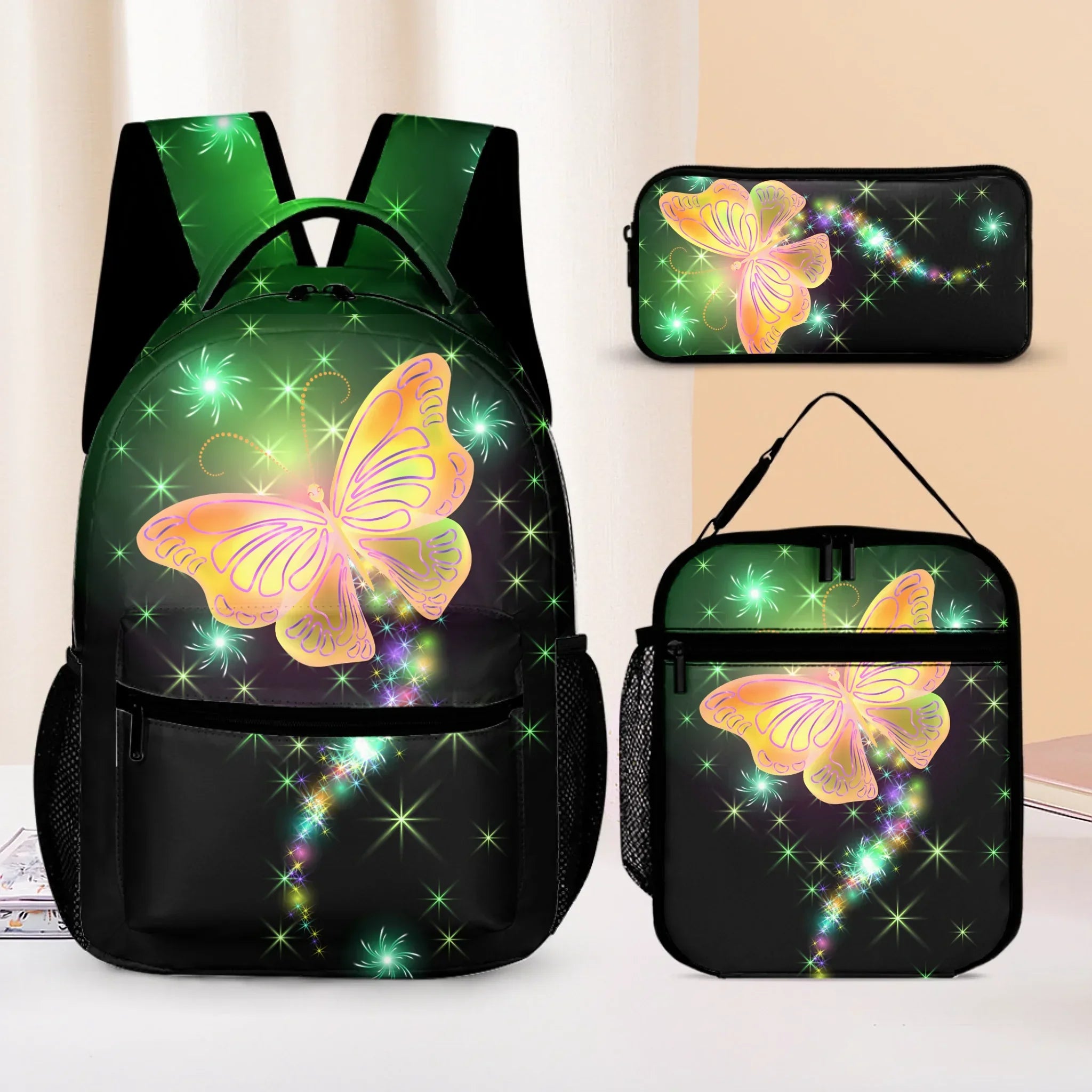 Dazzling Butterfly Name Customized Backpack - School Season Gift for Kids - Joliny