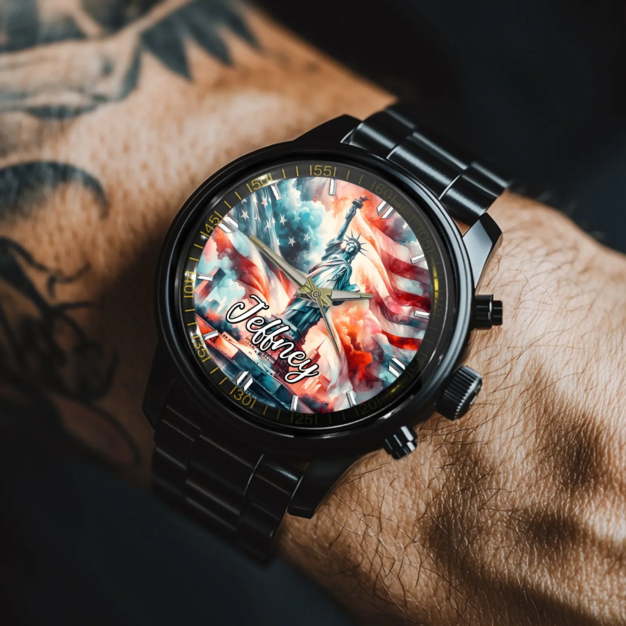 Sacred Statue of Liberty Customized Watches - Personalized Name Watch - Joliny