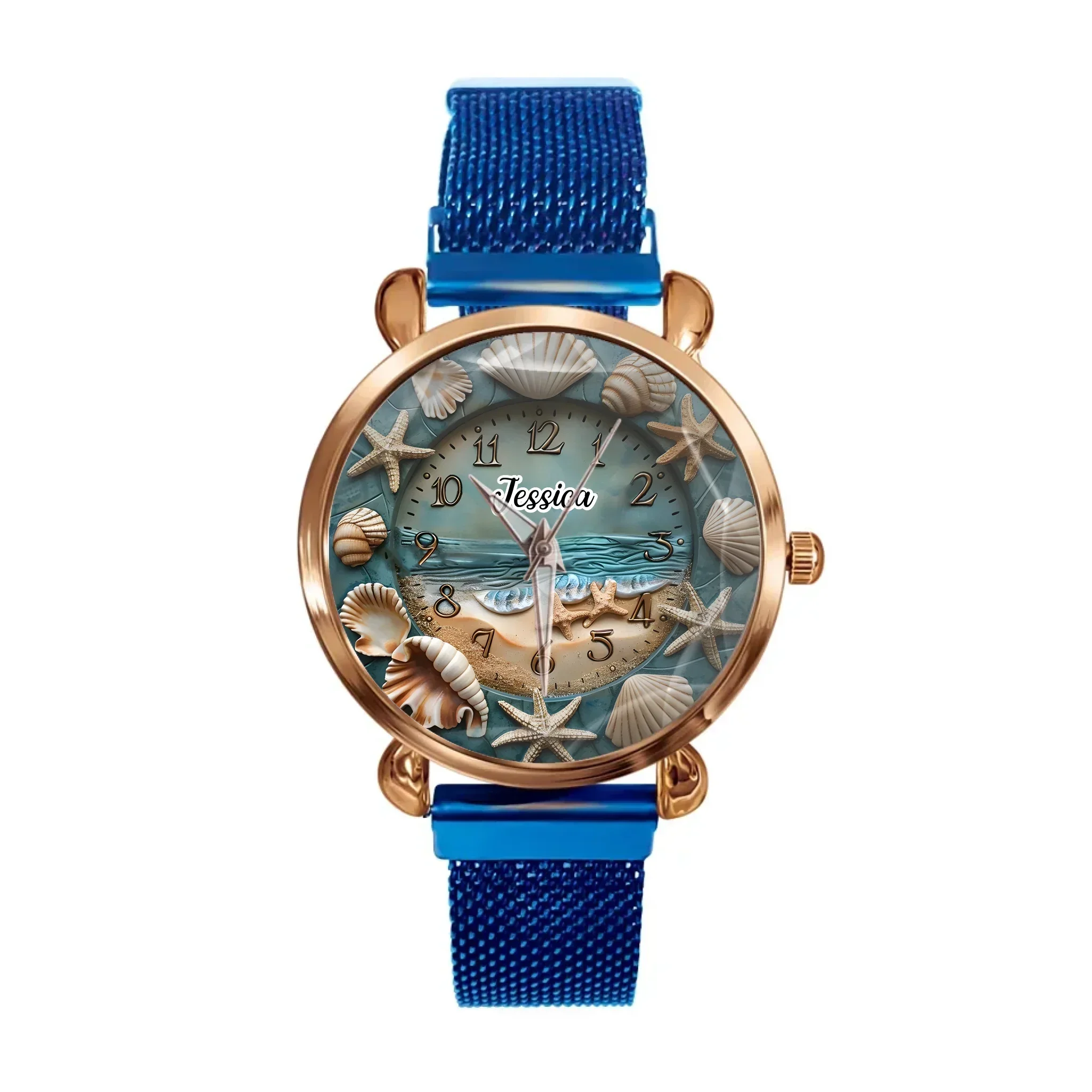Precious Shell Watch- Personalized Name Watch- Shell Collector Gift - Joliny