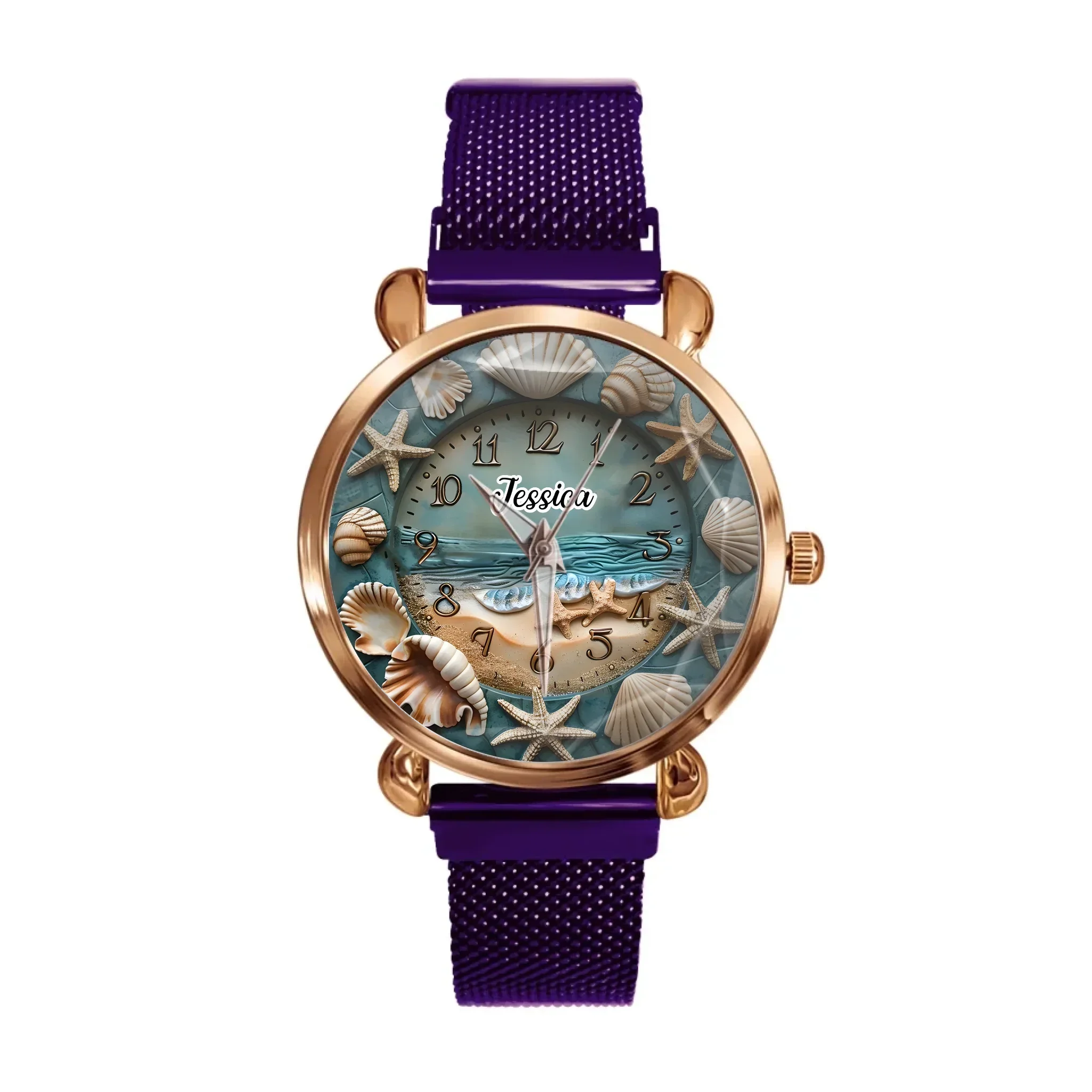 Precious Shell Watch- Personalized Name Watch- Shell Collector Gift - Joliny
