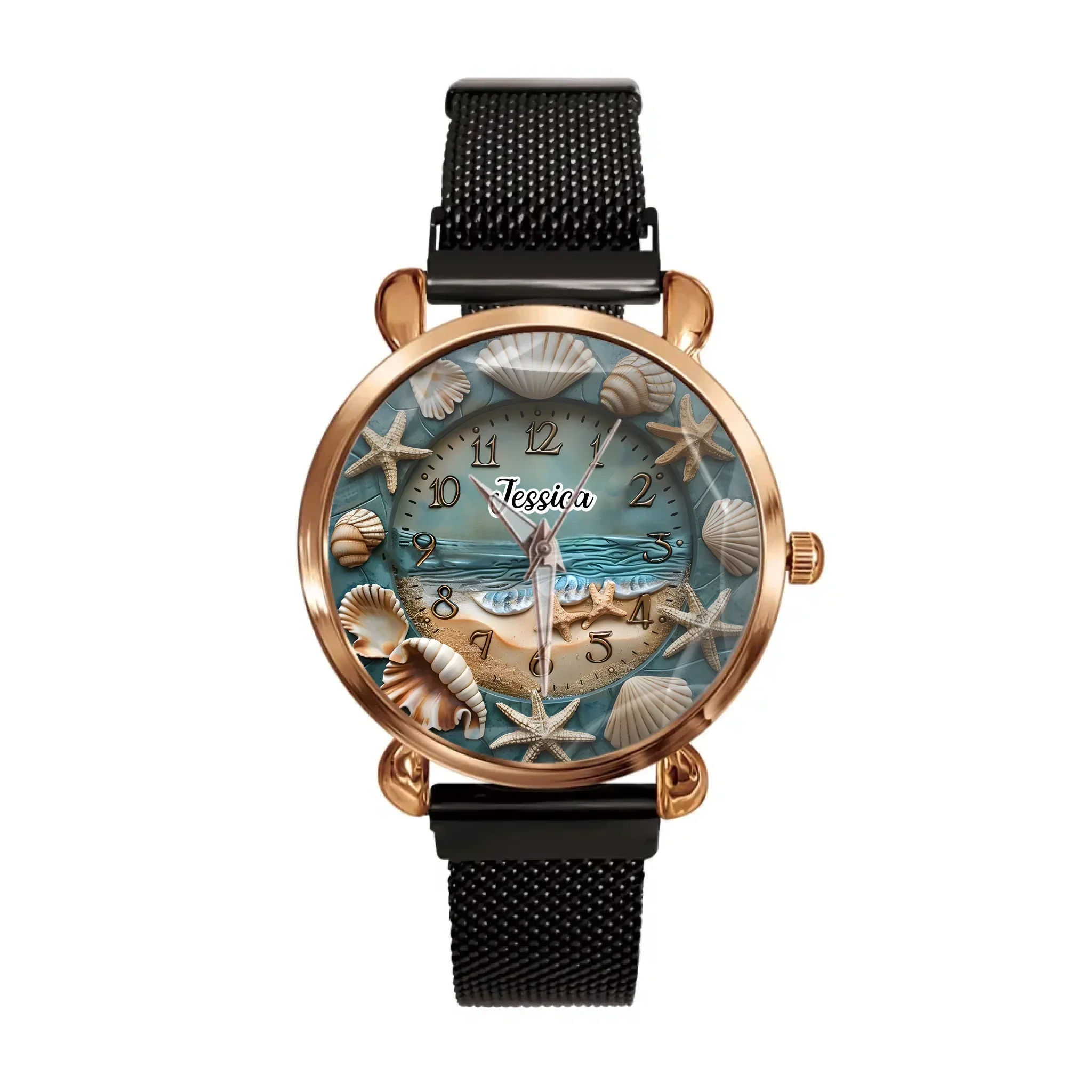 Precious Shell Watch- Personalized Name Watch- Shell Collector Gift - Joliny