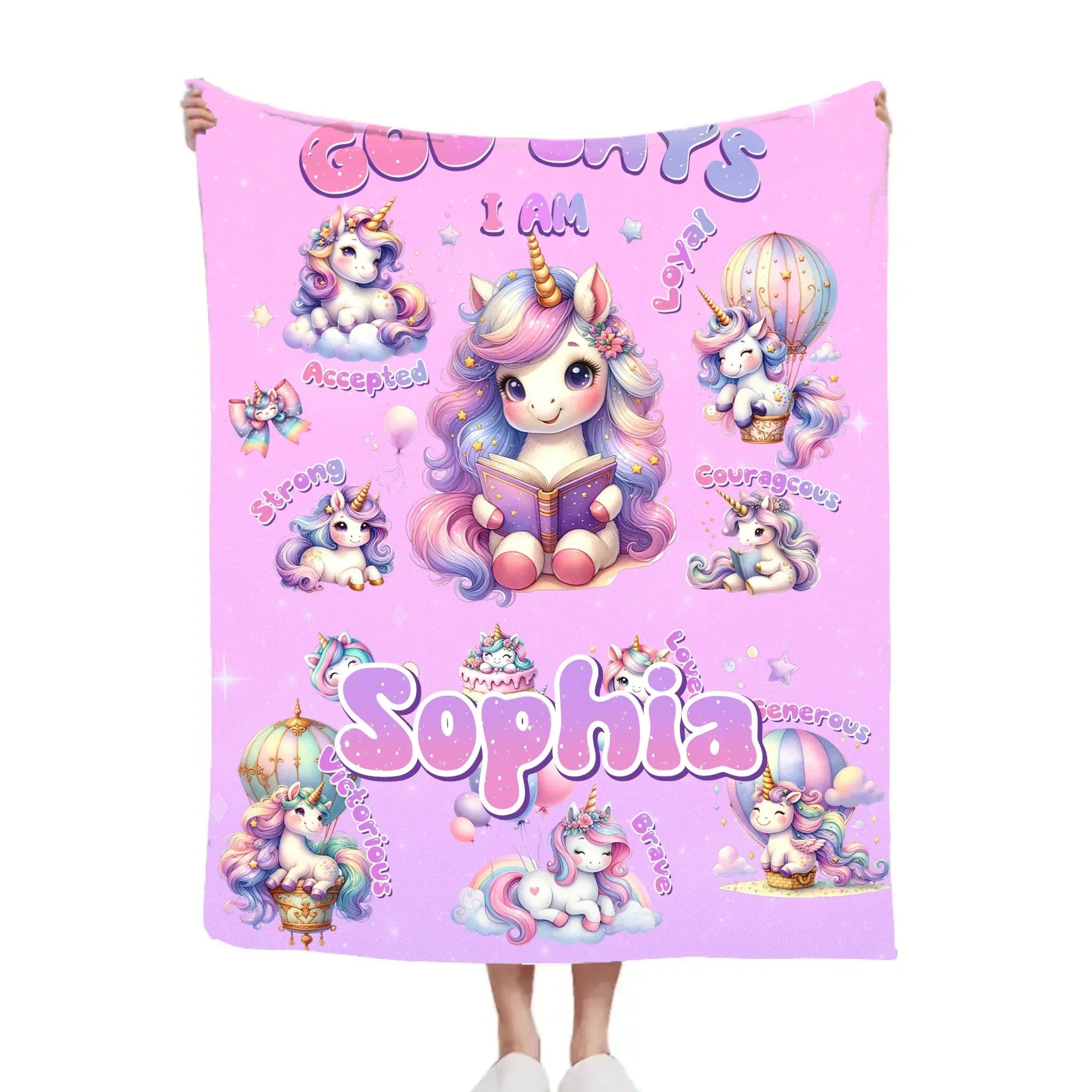 Custom Blanket with Childlike Style - Personalized Name - Joliny