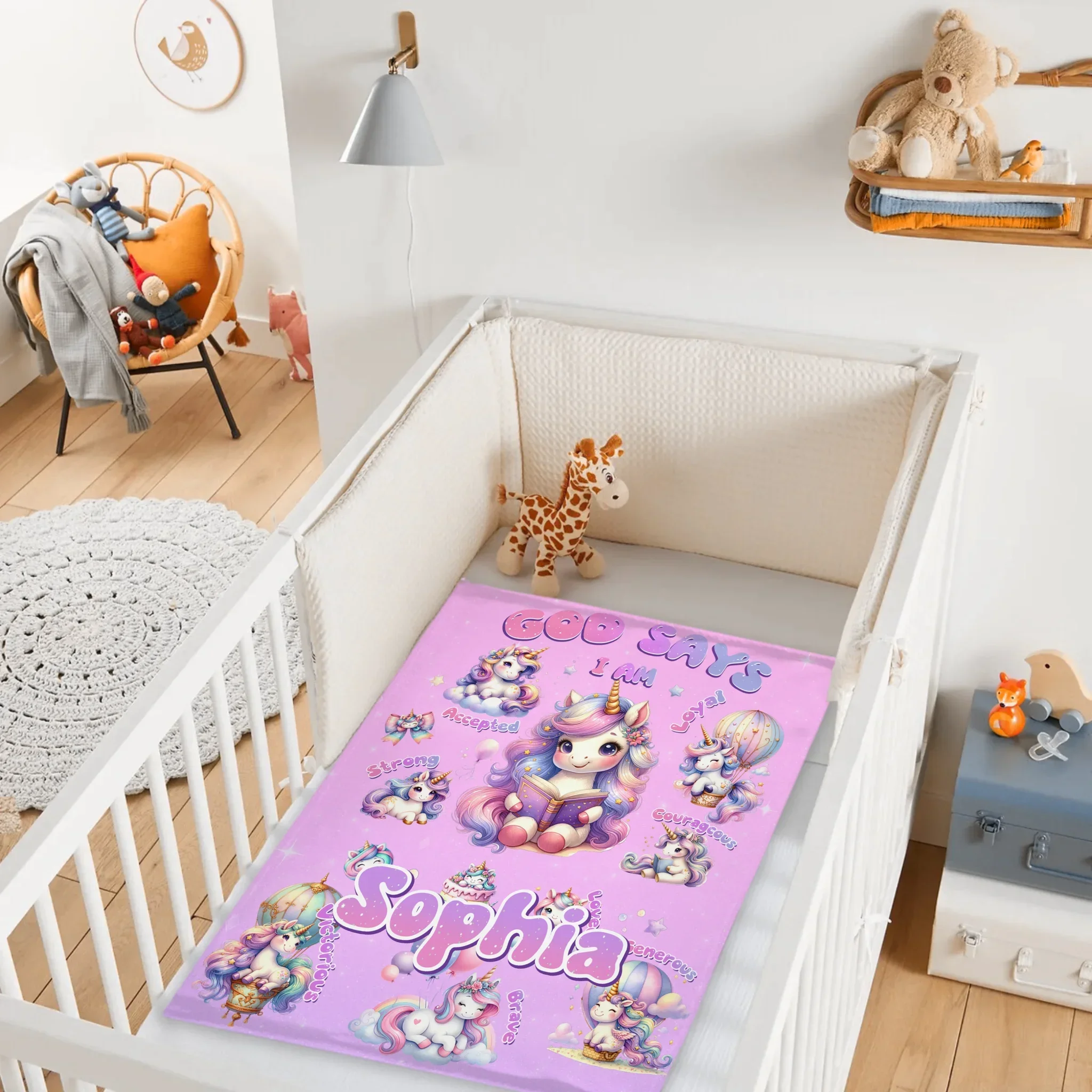 Custom Blanket with Childlike Style - Personalized Name - Joliny