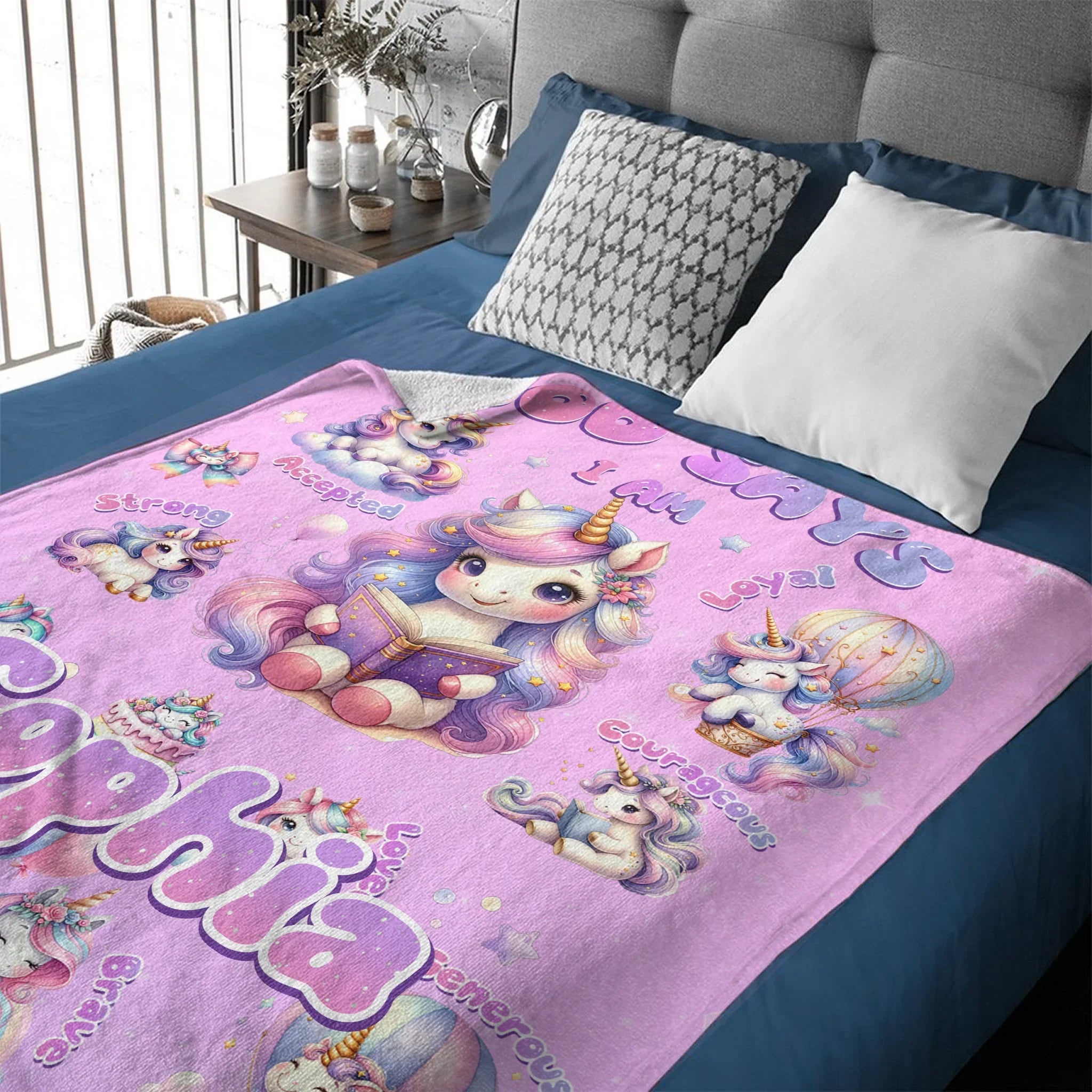 Custom Blanket with Childlike Style - Personalized Name - Joliny