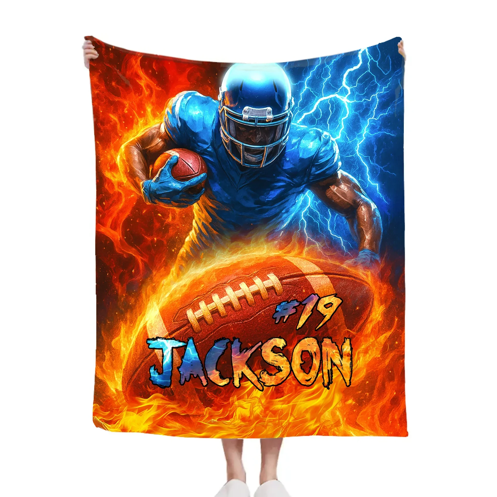 Customizable Athlete Blanket - Personalized Name - Ball Games - Joliny